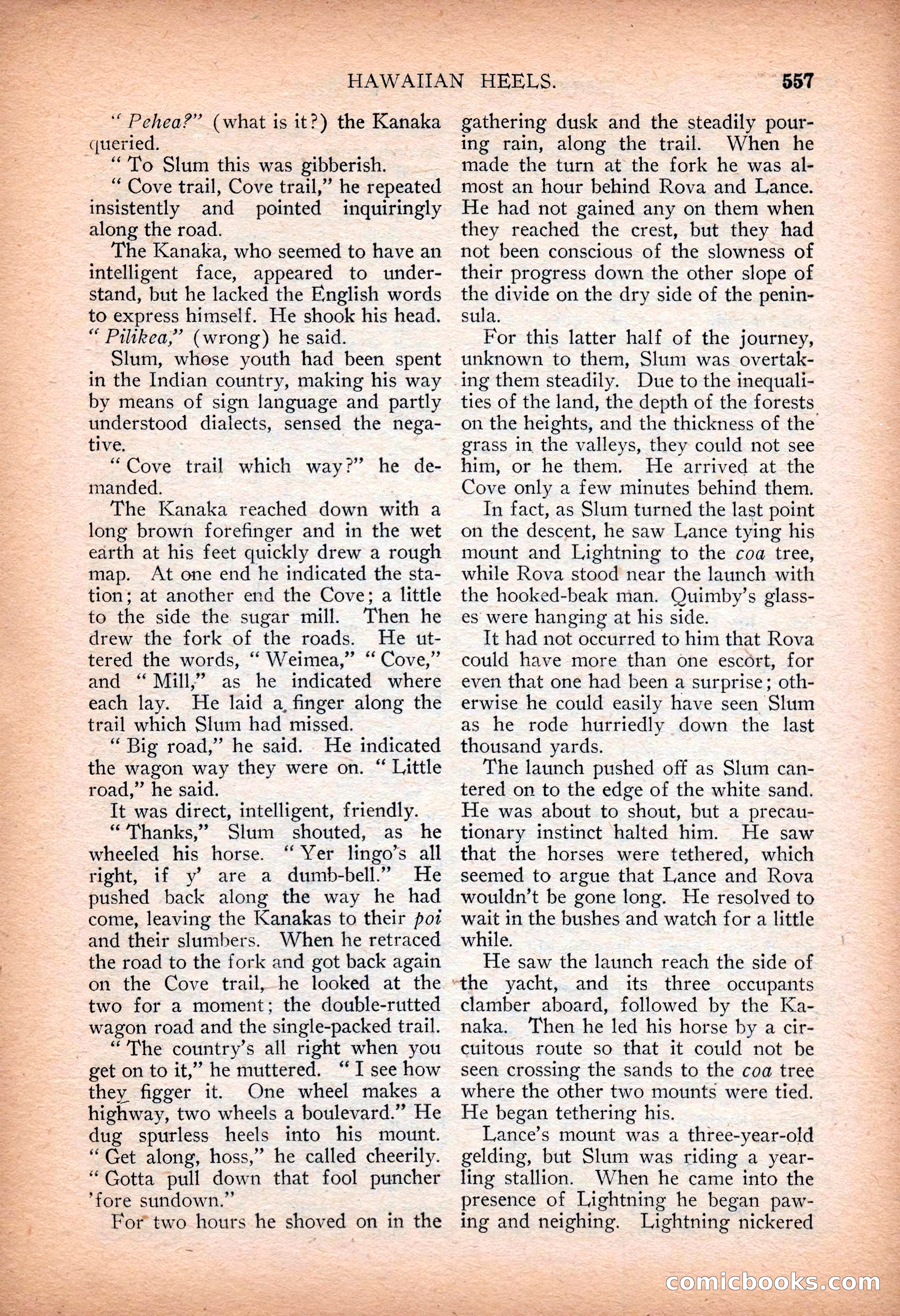 Argosy All-Story Weekly — "Sea Marauders" — page 135 of 156