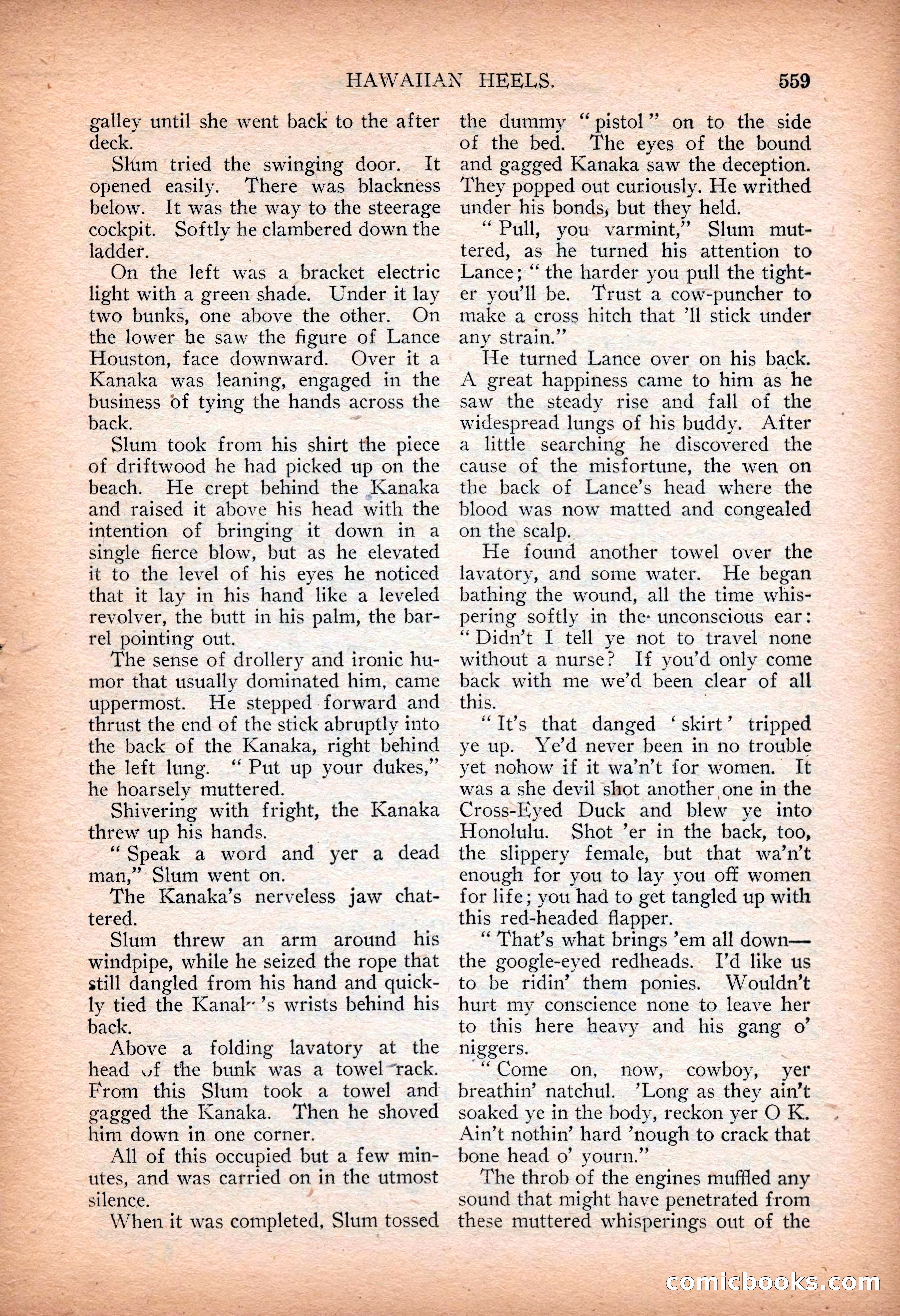 Argosy All-Story Weekly — "Sea Marauders" — page 137 of 156