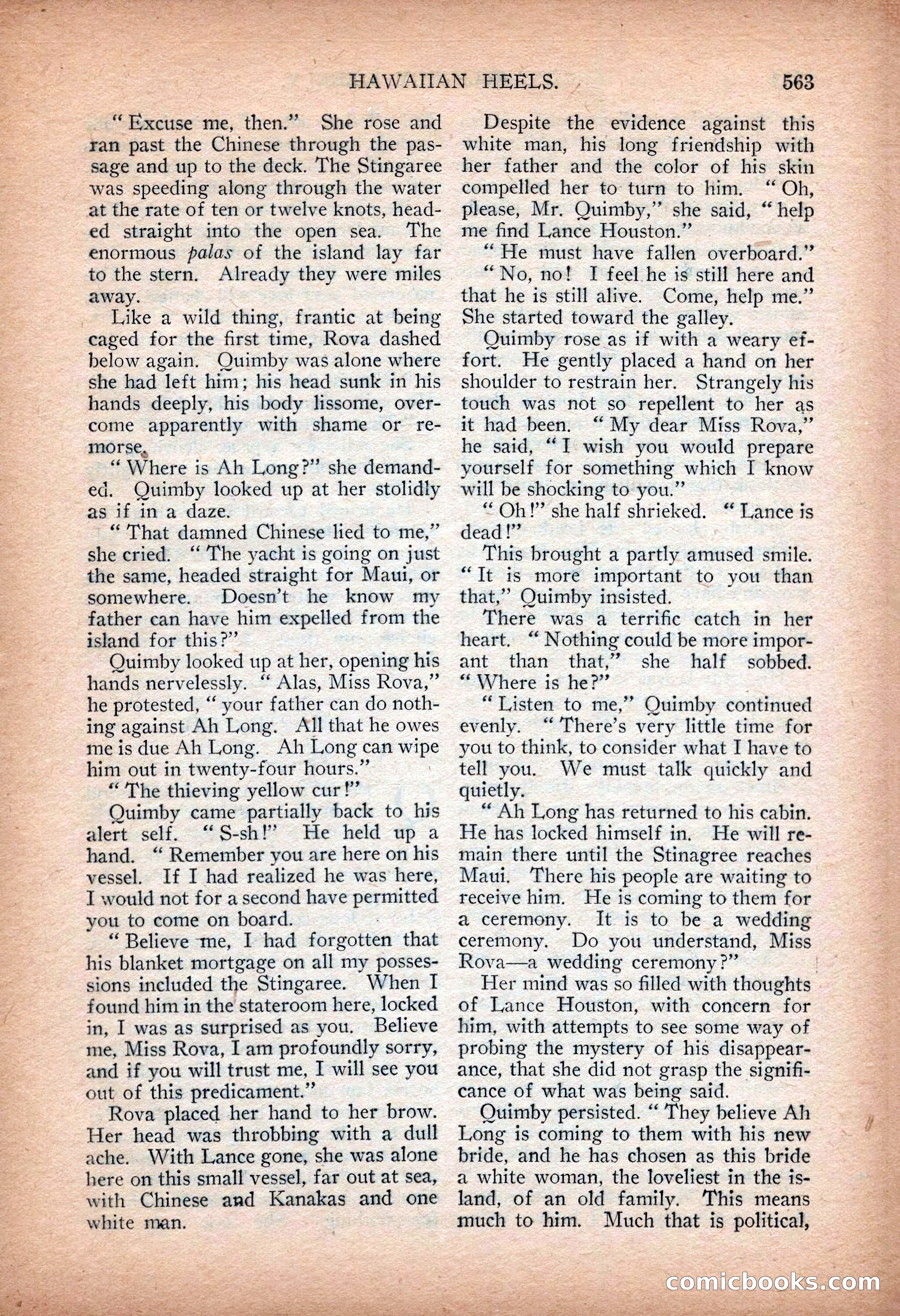 Argosy All-Story Weekly — "Sea Marauders" — page 141 of 156