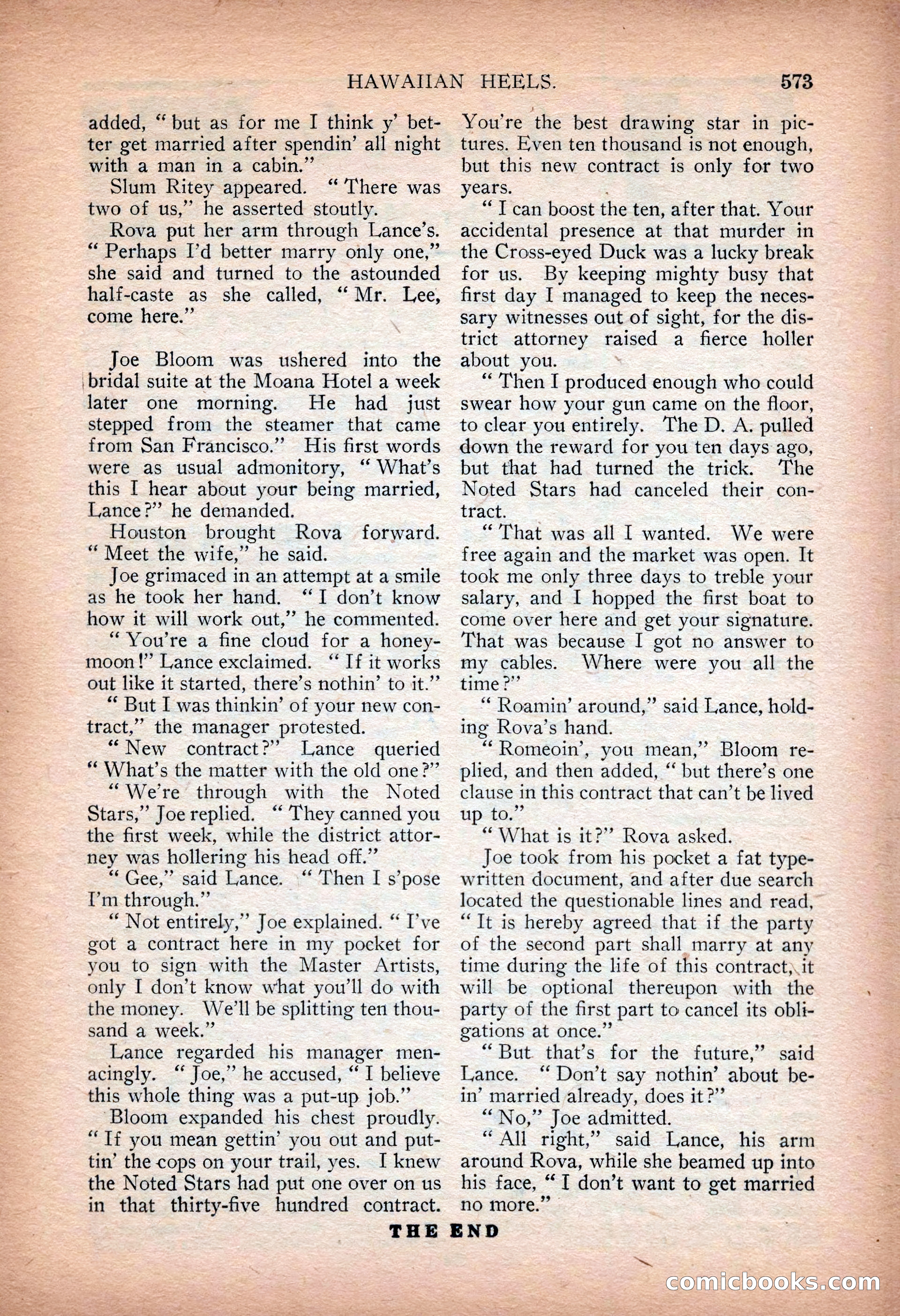 Argosy All-Story Weekly — "Sea Marauders" — page 151 of 156