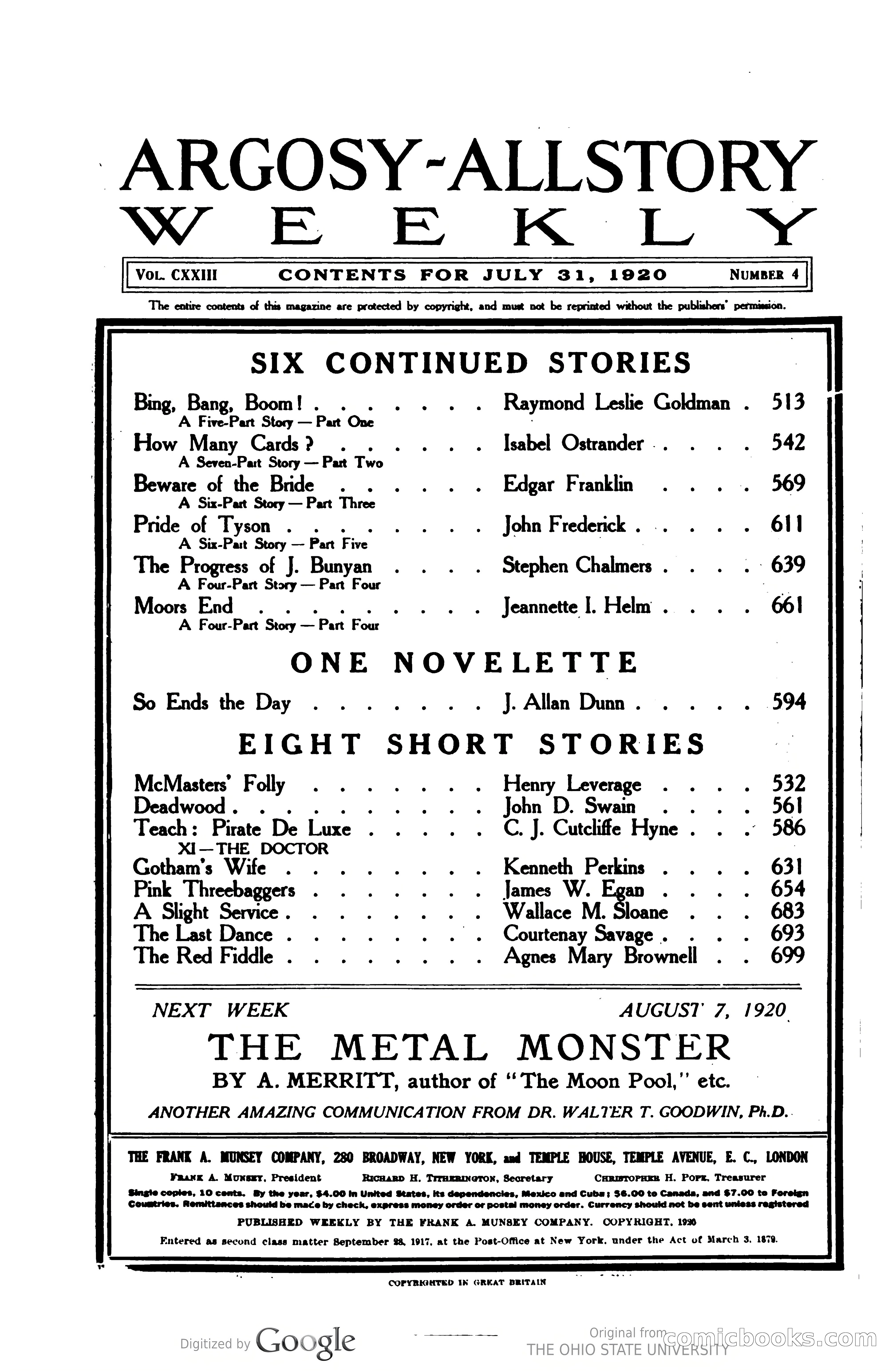 Argosy All-Story Weekly, Vol. 123, No. 4 — page 4 of 200