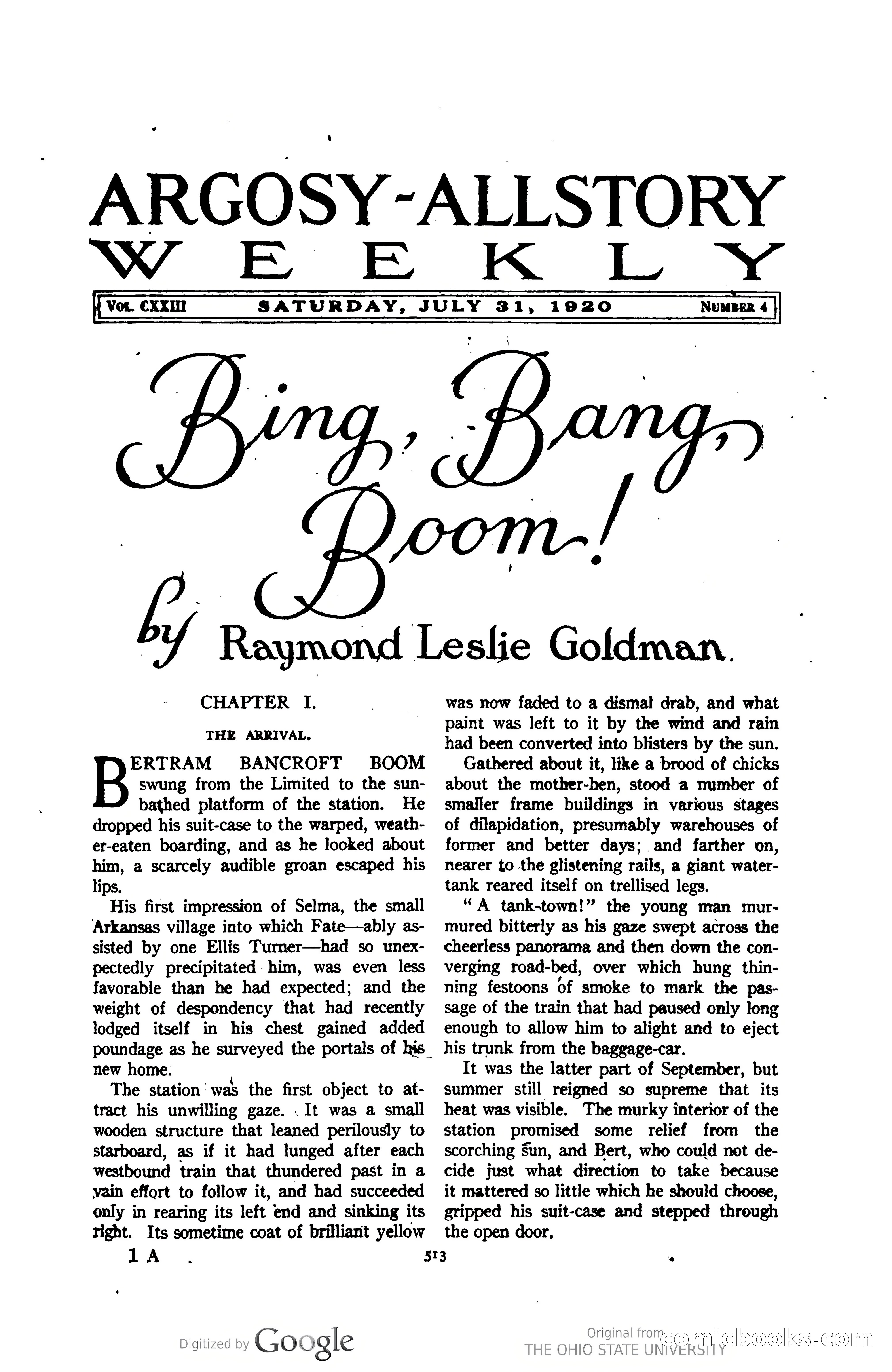 Argosy All-Story Weekly, Vol. 123, No. 4 — page 7 of 200