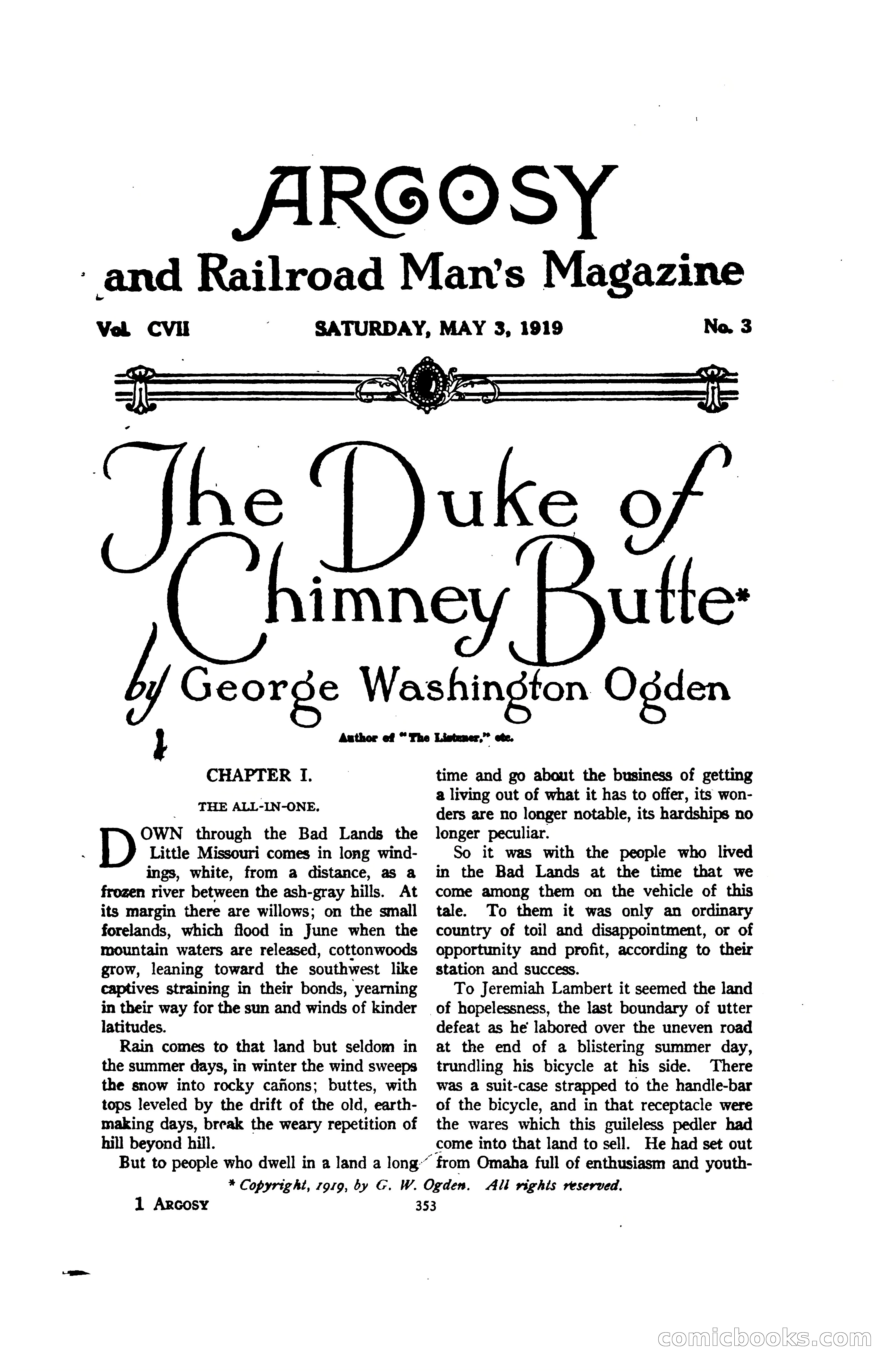 Argosy and Railroad Man's Magazine, Vol. 107 No. 3 — page 11 of 196