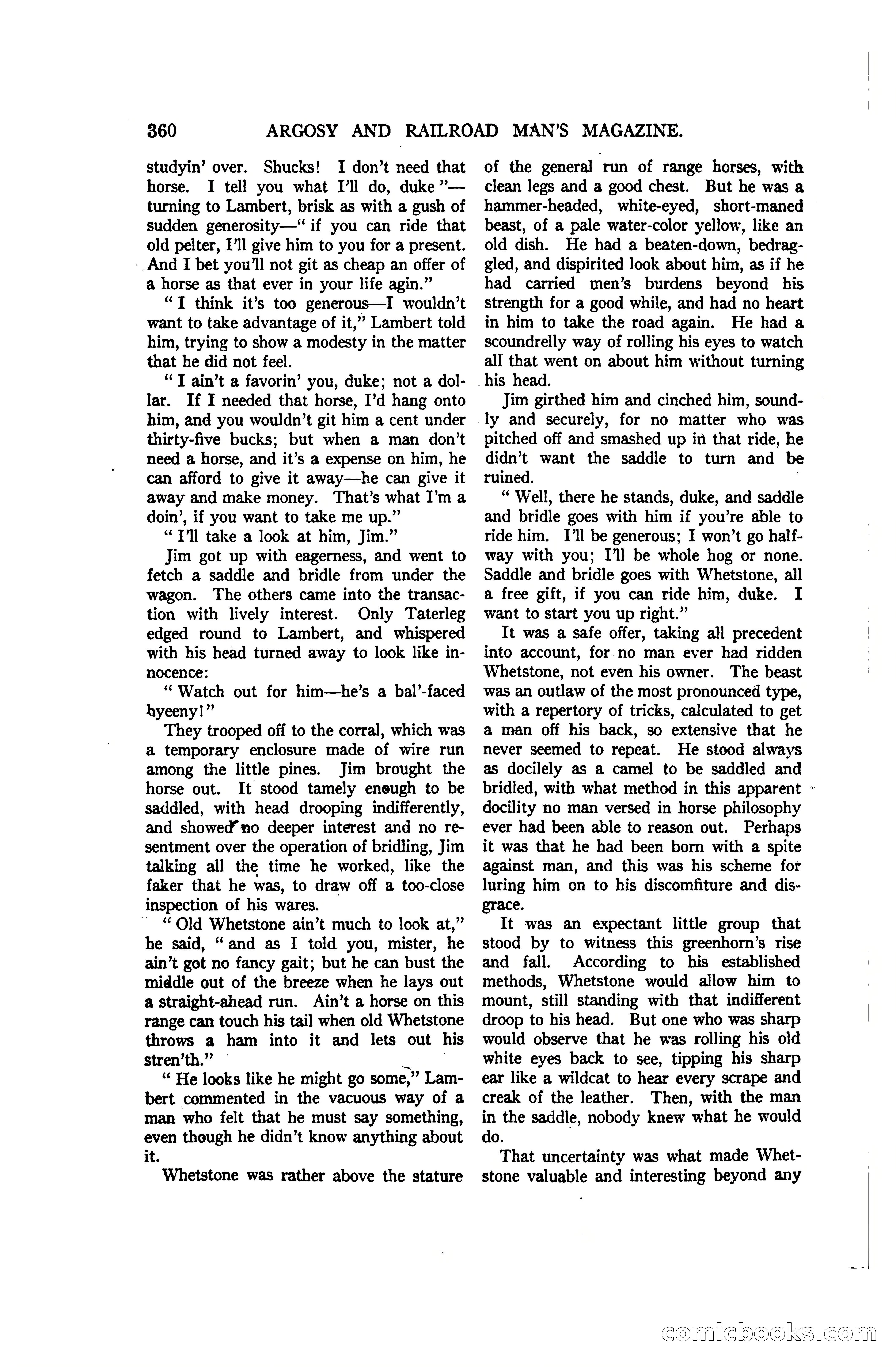 Argosy and Railroad Man's Magazine, Vol. 107 No. 3 — page 18 of 196