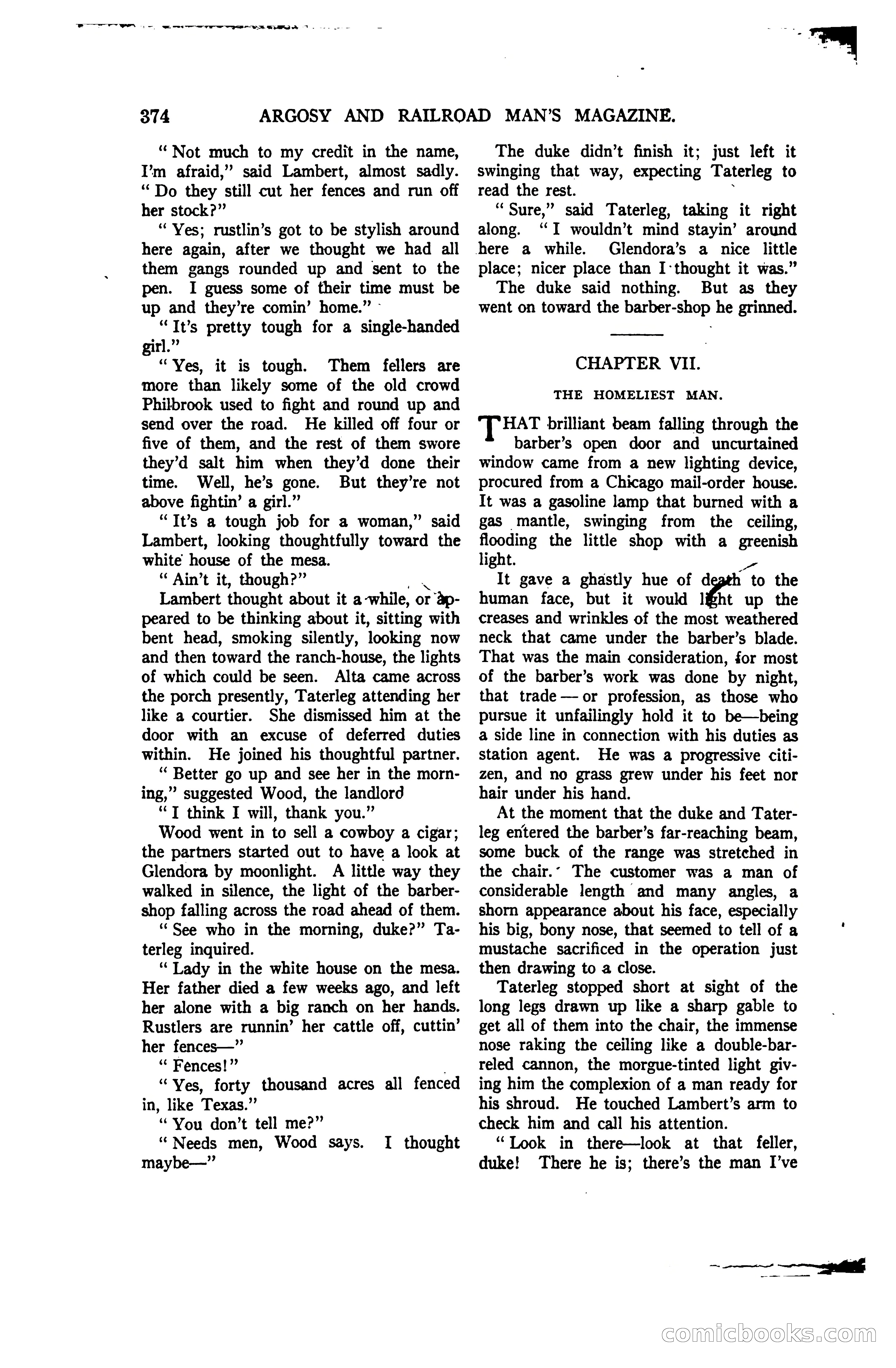 Argosy and Railroad Man's Magazine, Vol. 107 No. 3 — page 32 of 196
