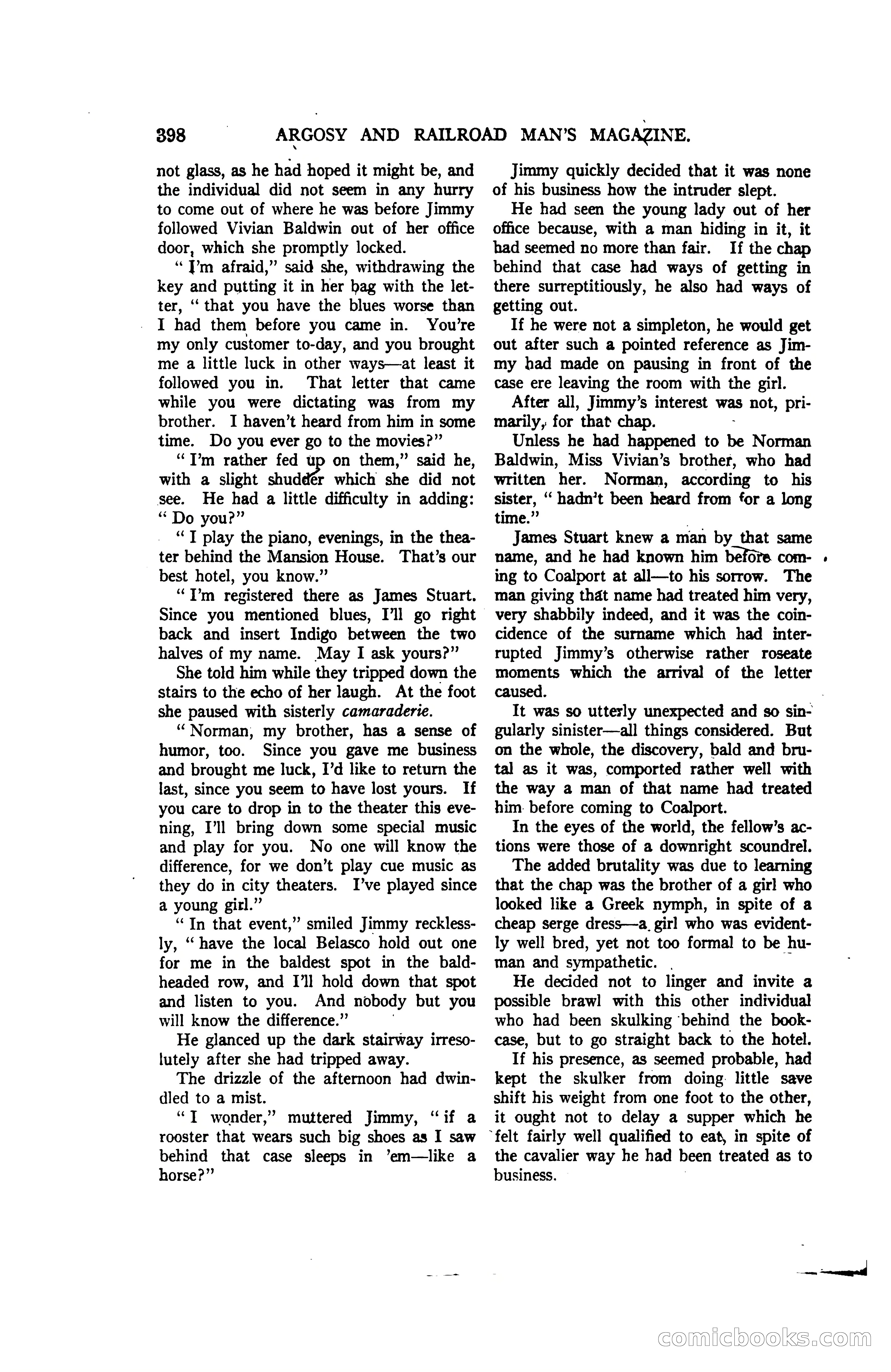 Argosy and Railroad Man's Magazine, Vol. 107 No. 3 — page 56 of 196