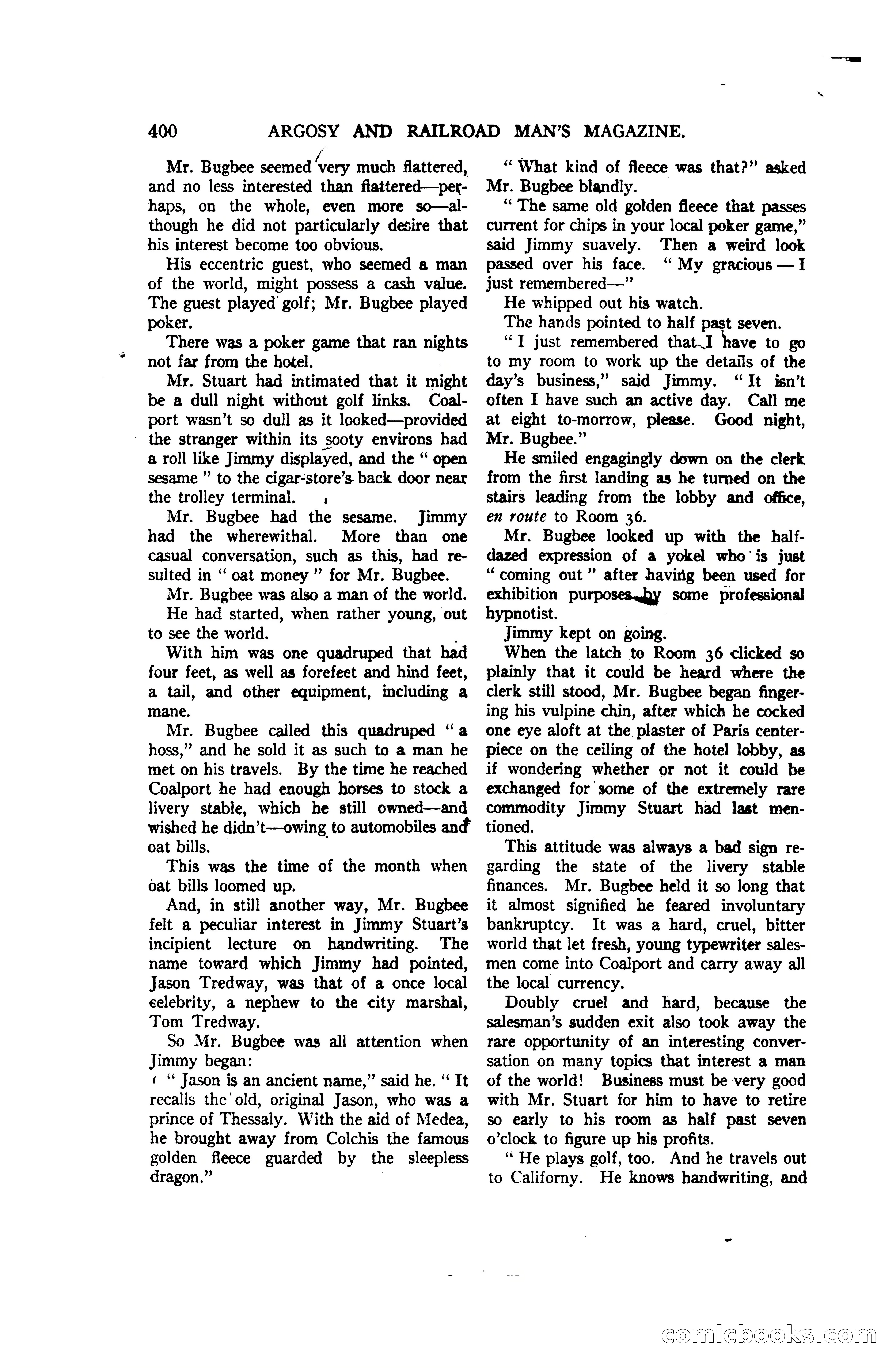 Argosy and Railroad Man's Magazine, Vol. 107 No. 3 — page 58 of 196