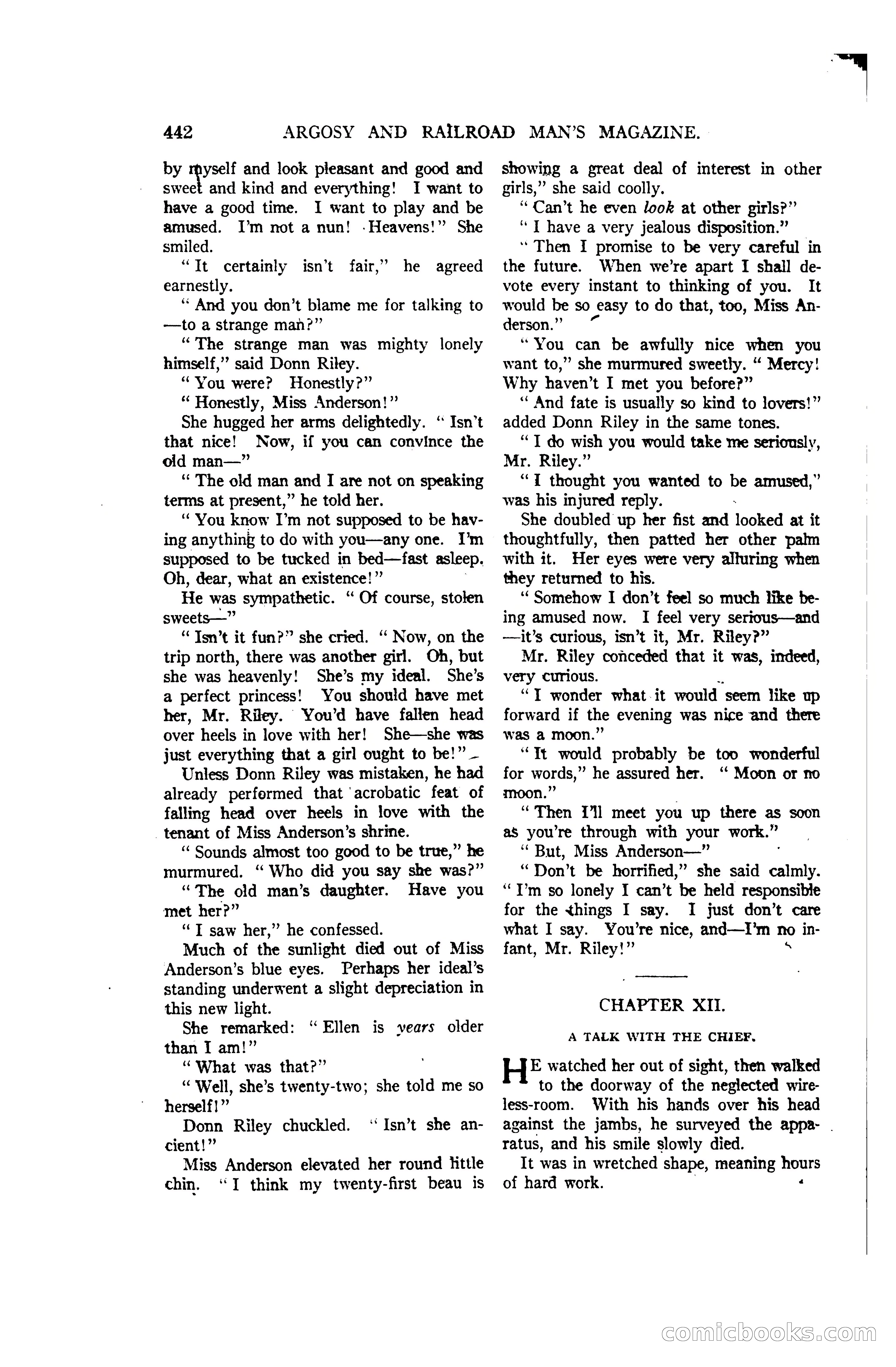 Argosy and Railroad Man's Magazine, Vol. 107 No. 3 — page 100 of 196
