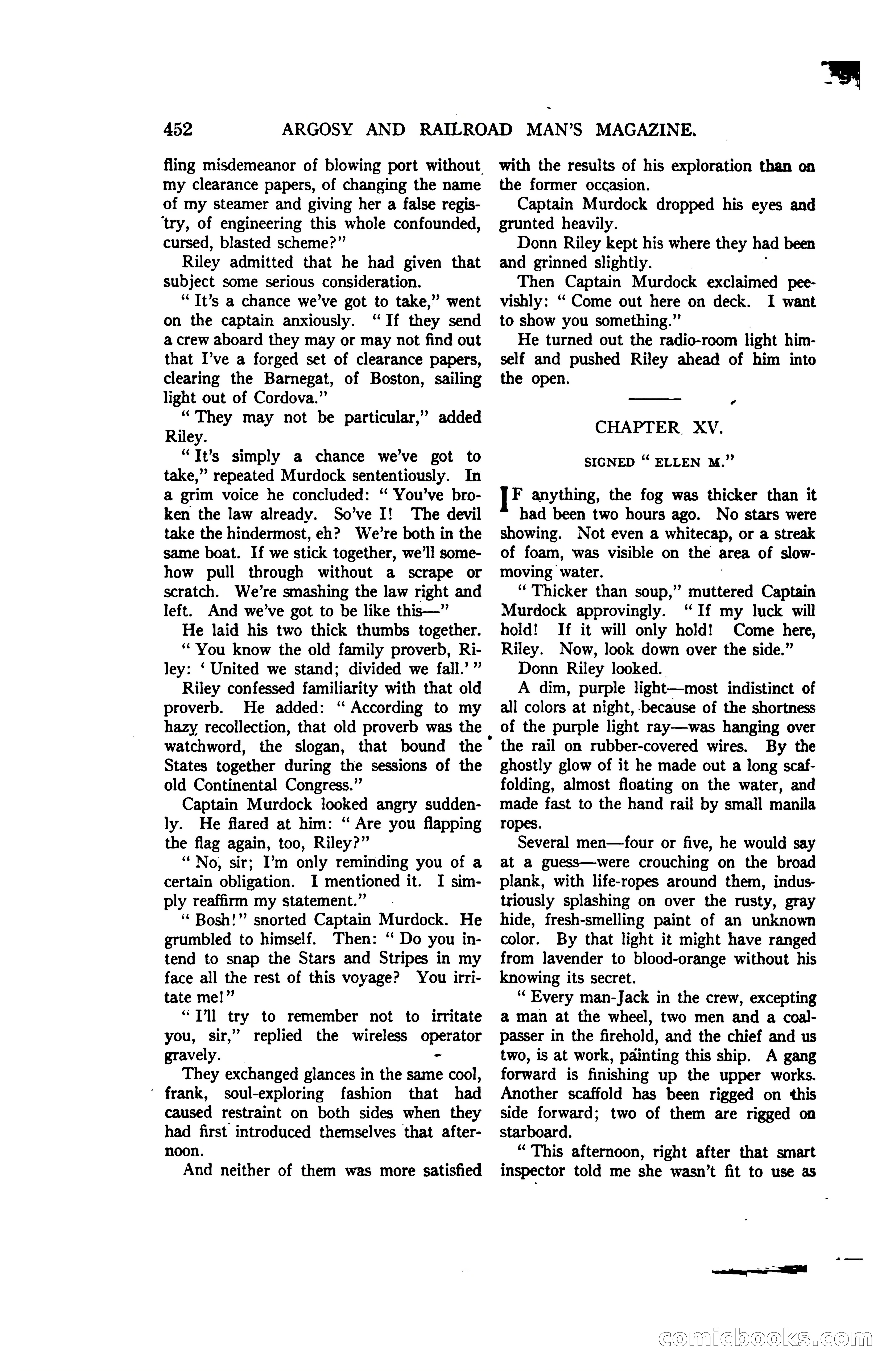 Argosy and Railroad Man's Magazine, Vol. 107 No. 3 — page 110 of 196