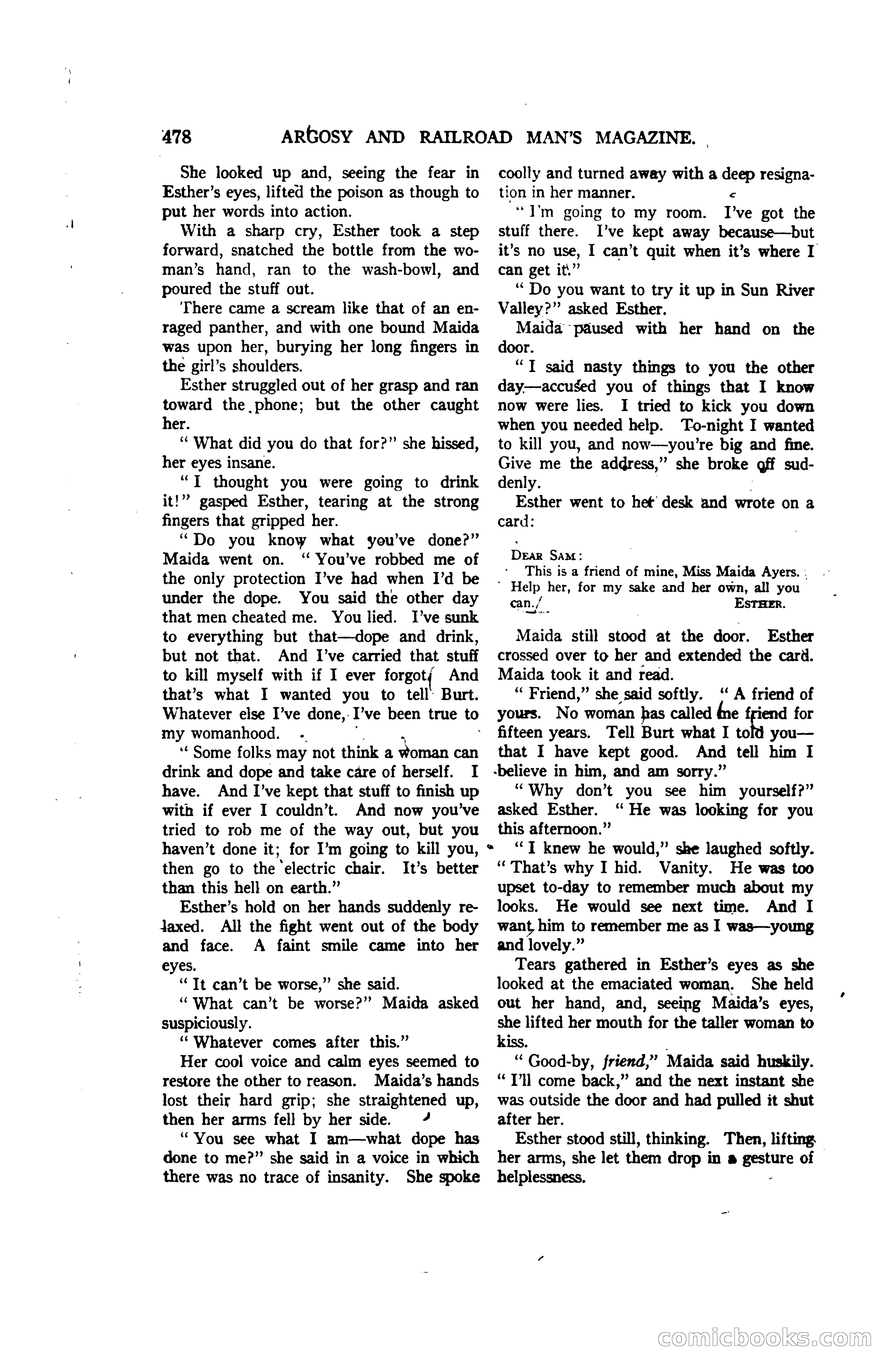 Argosy and Railroad Man's Magazine, Vol. 107 No. 3 — page 136 of 196