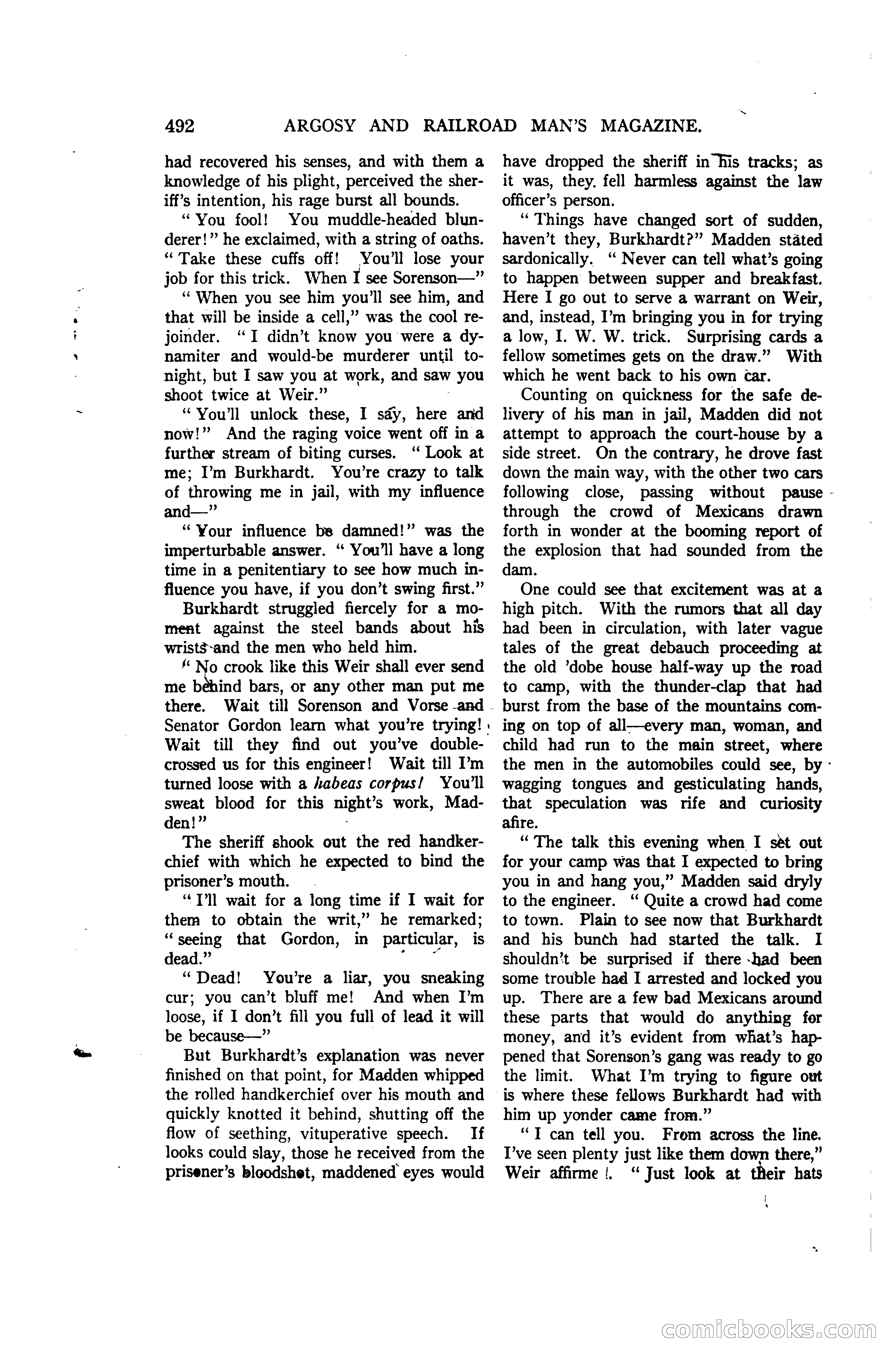 Argosy and Railroad Man's Magazine, Vol. 107 No. 3 — page 150 of 196
