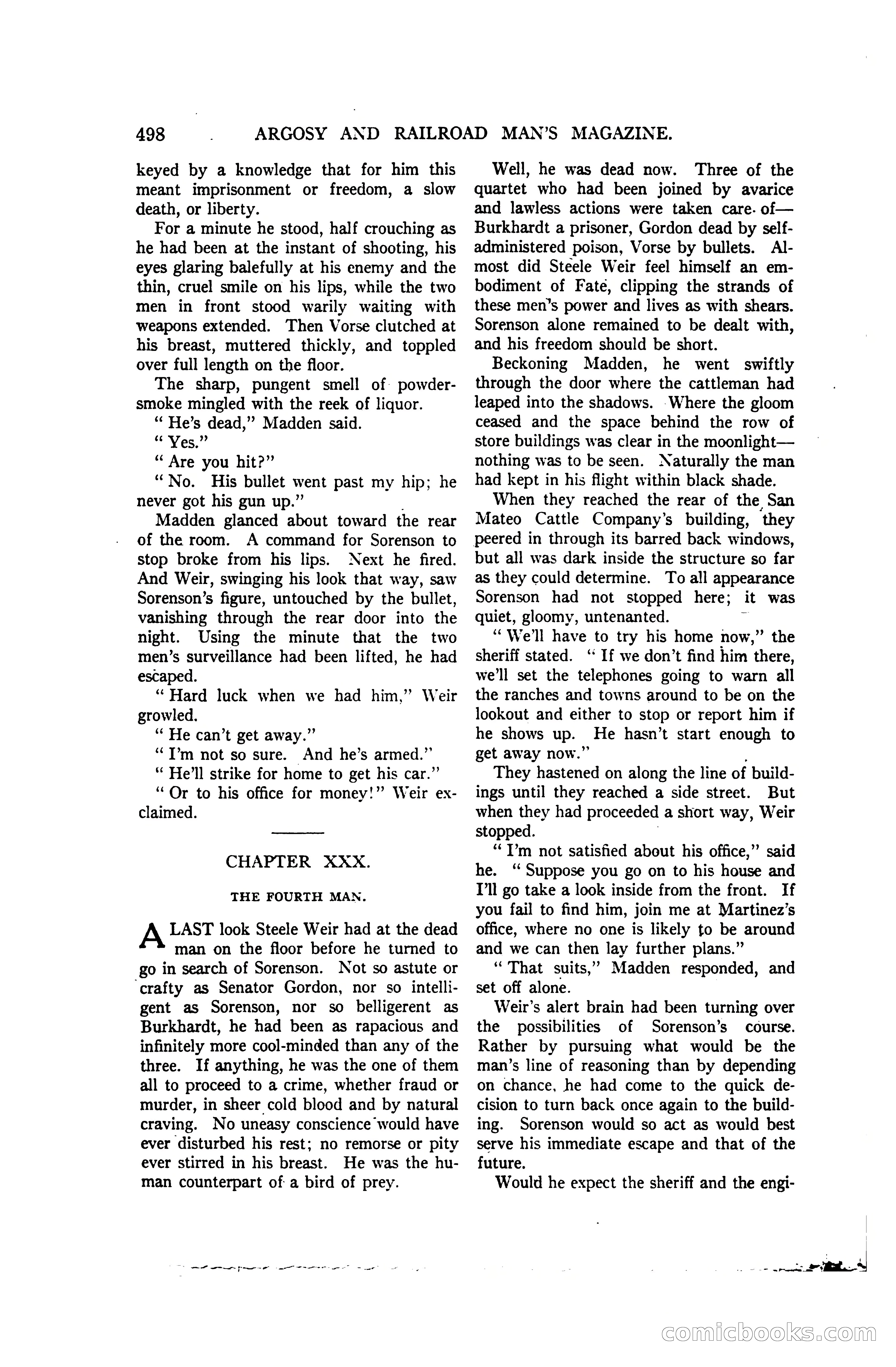 Argosy and Railroad Man's Magazine, Vol. 107 No. 3 — page 156 of 196