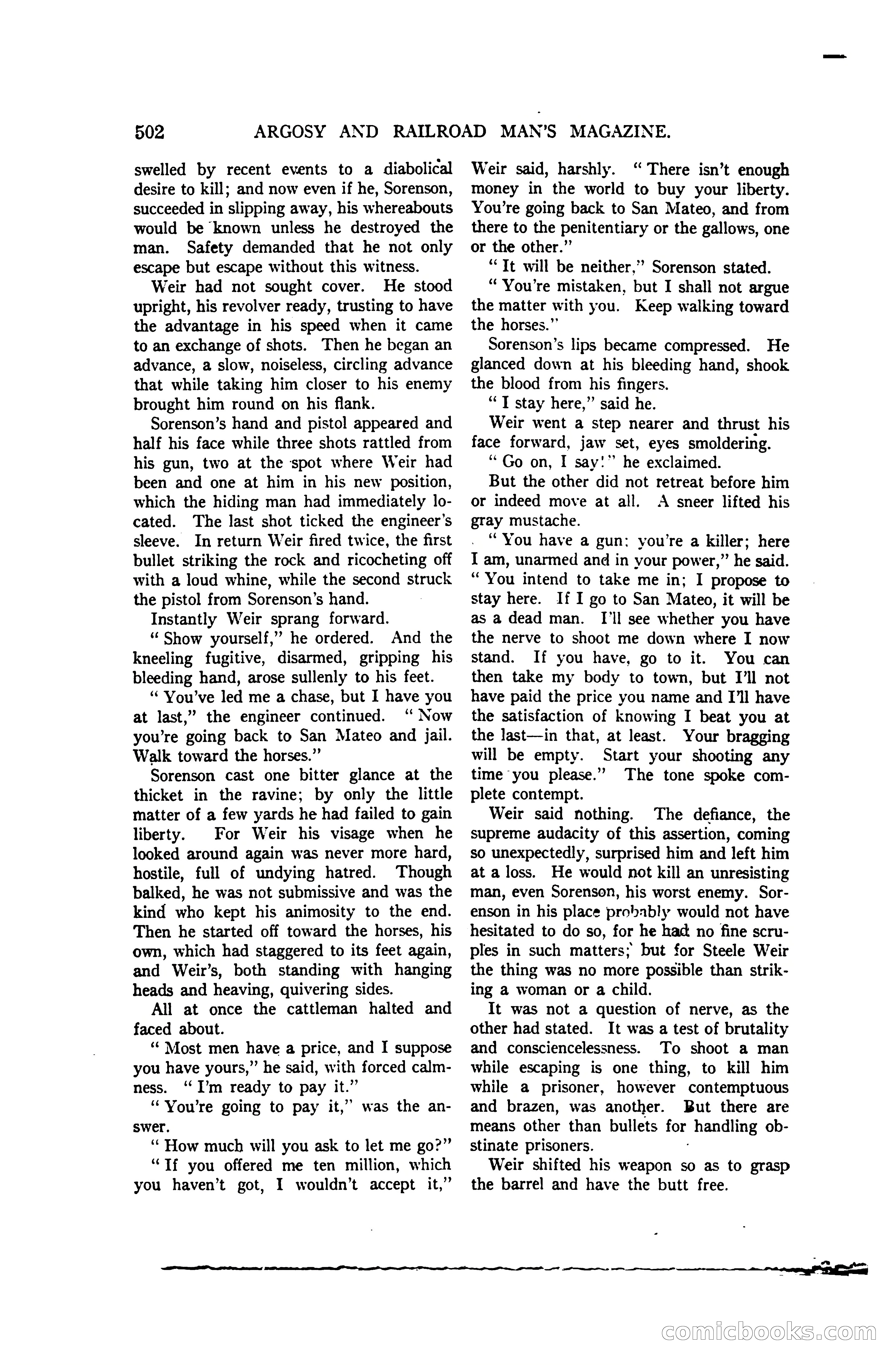 Argosy and Railroad Man's Magazine, Vol. 107 No. 3 — page 160 of 196