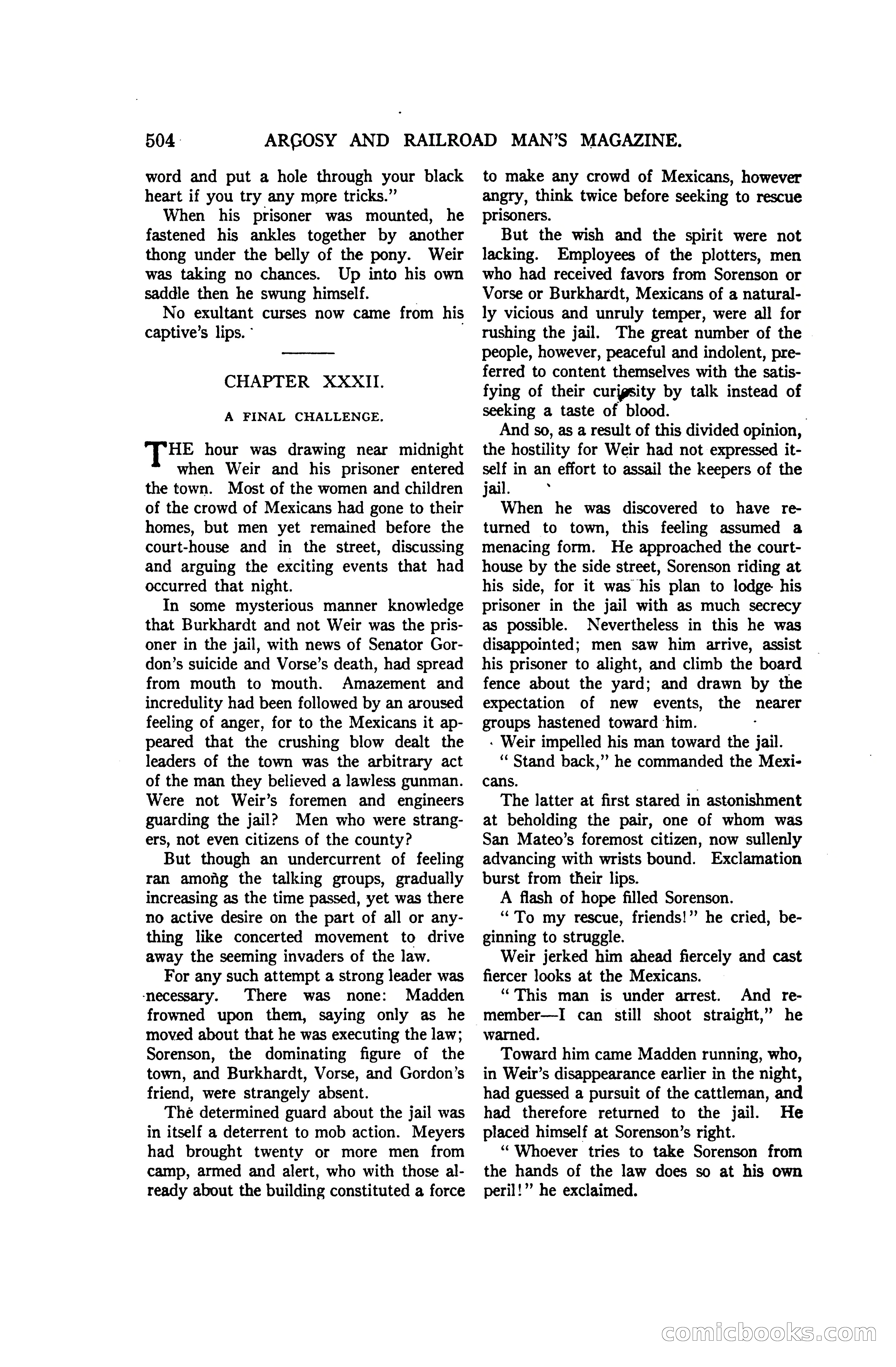Argosy and Railroad Man's Magazine, Vol. 107 No. 3 — page 162 of 196