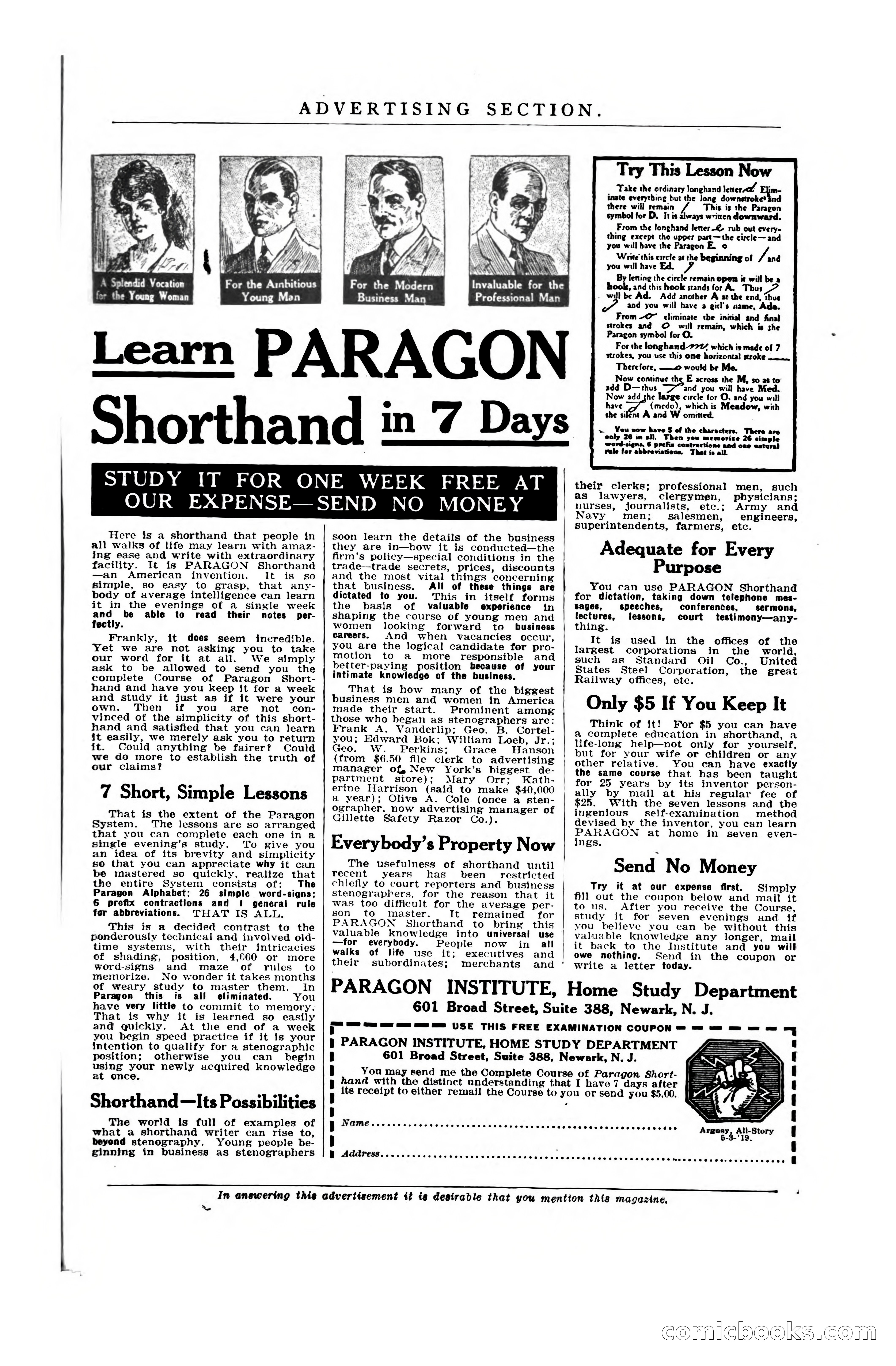 Argosy and Railroad Man's Magazine, Vol. 107 No. 3 — page 187 of 196