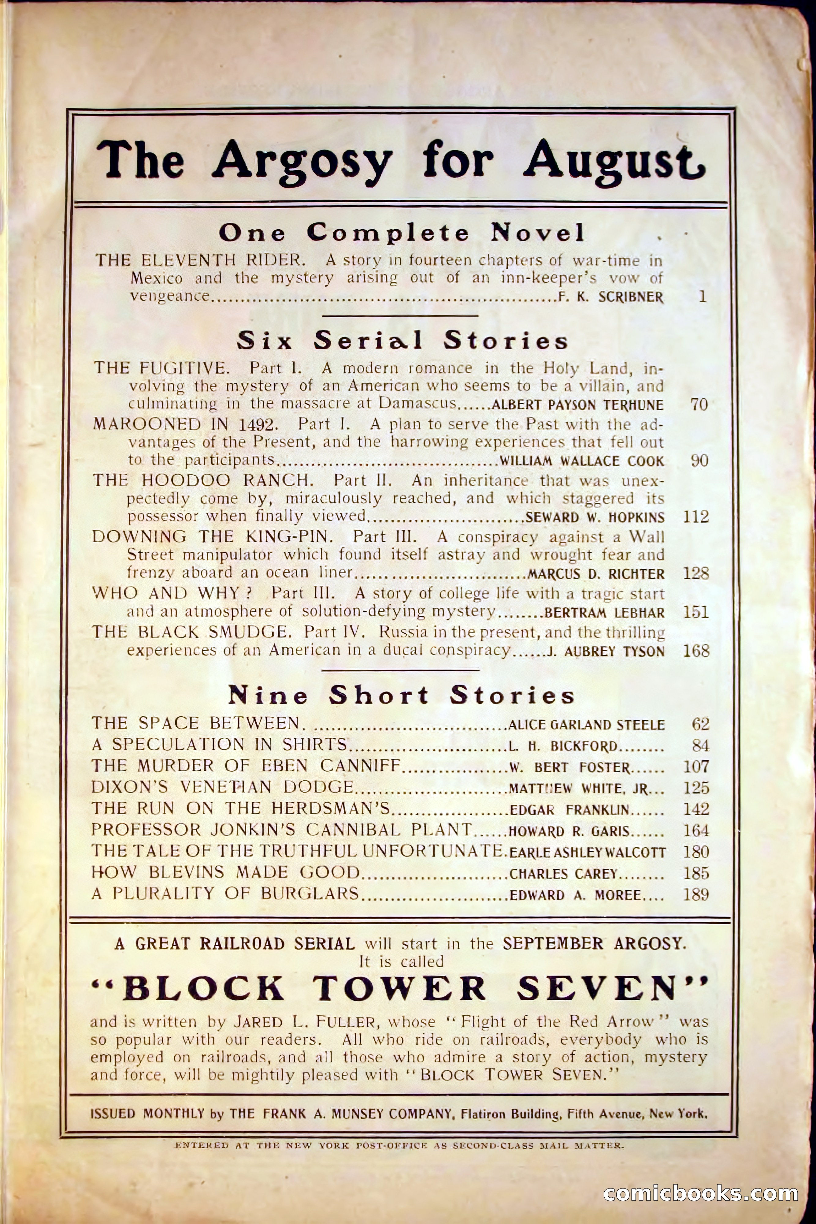 The Argosy, August 1905 — page 3 of 224