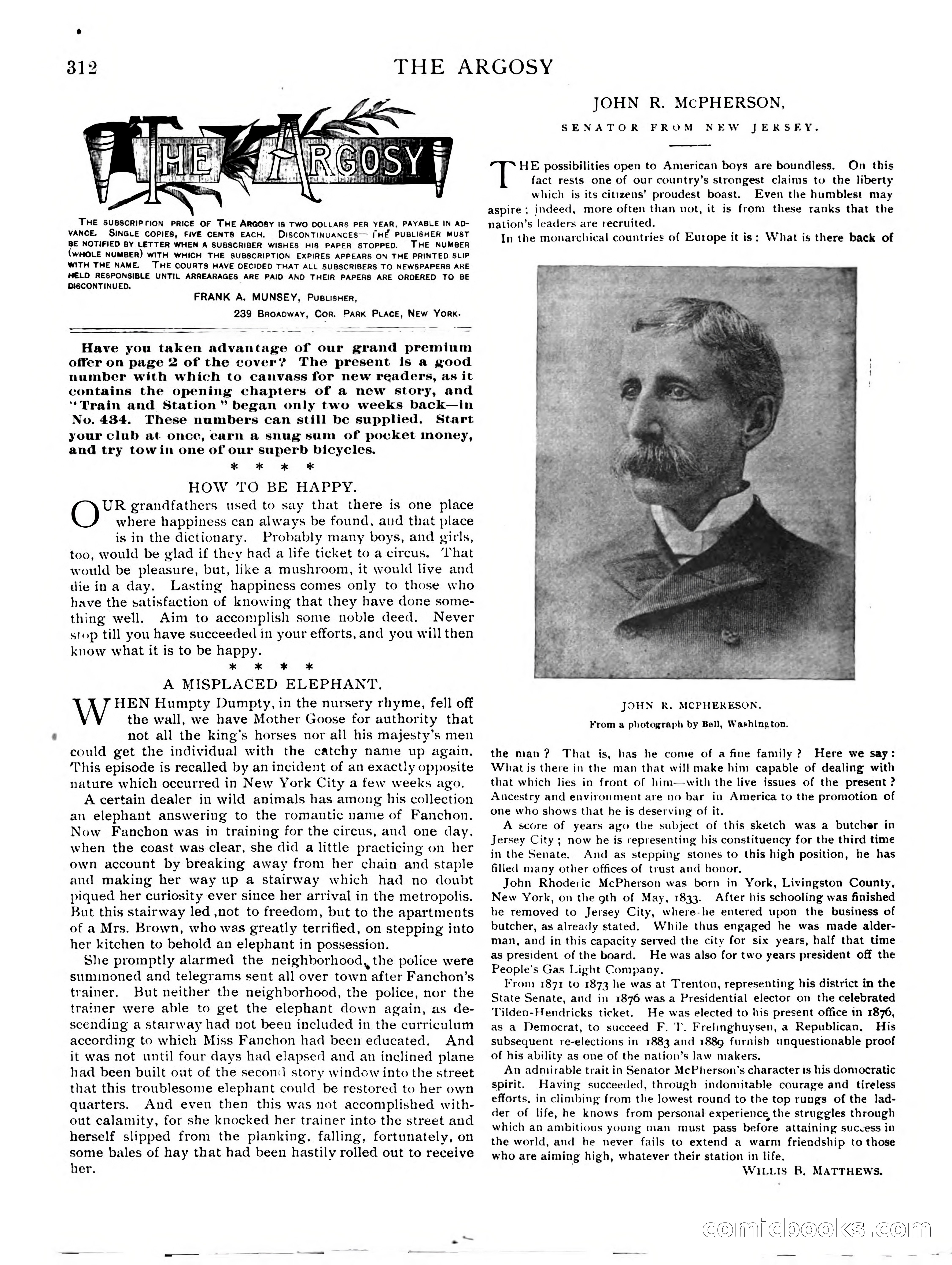 The Argosy, Vol. XI No. 20 — page 8 of 16