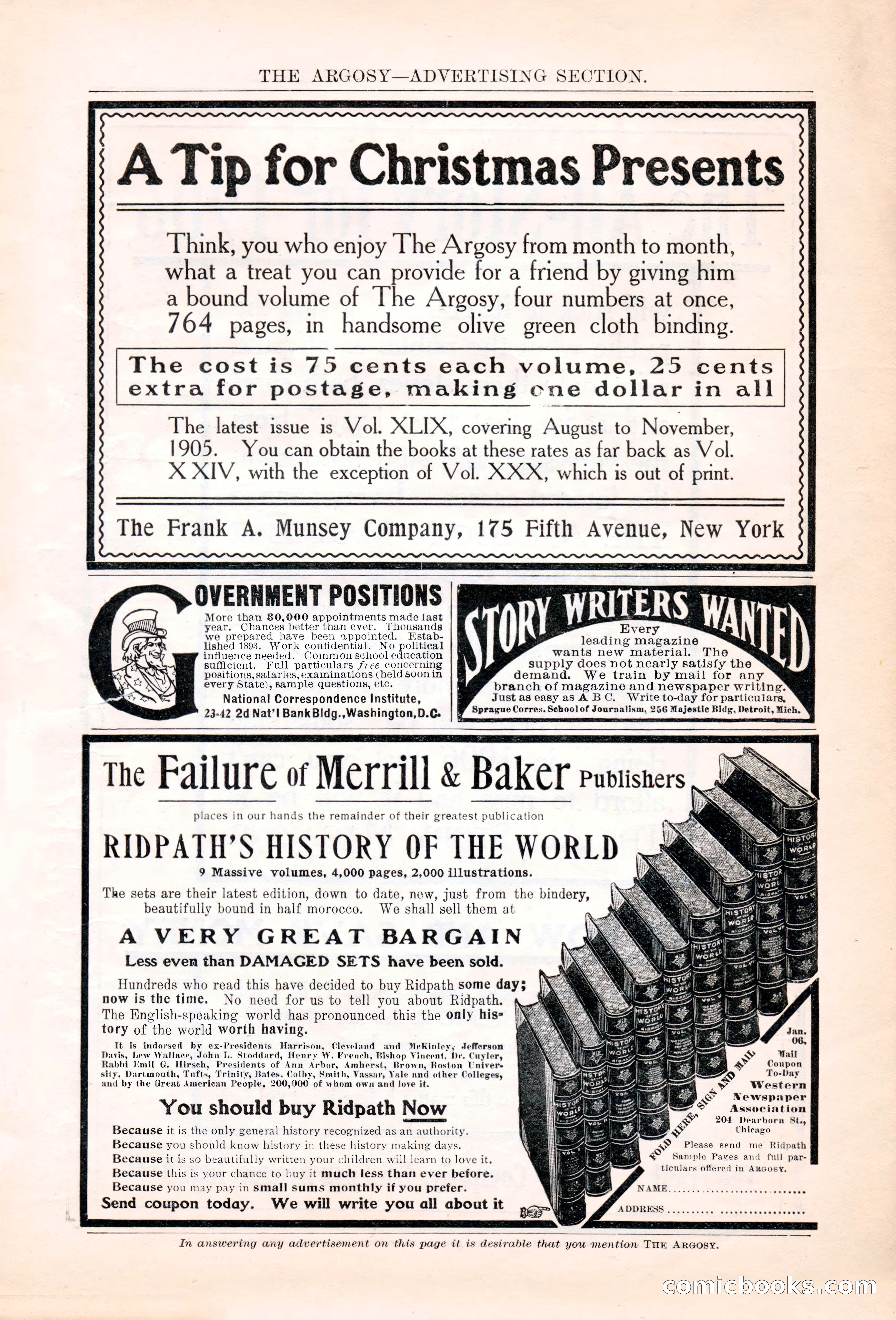 The Argosy, January 1906 — page 7 of 230