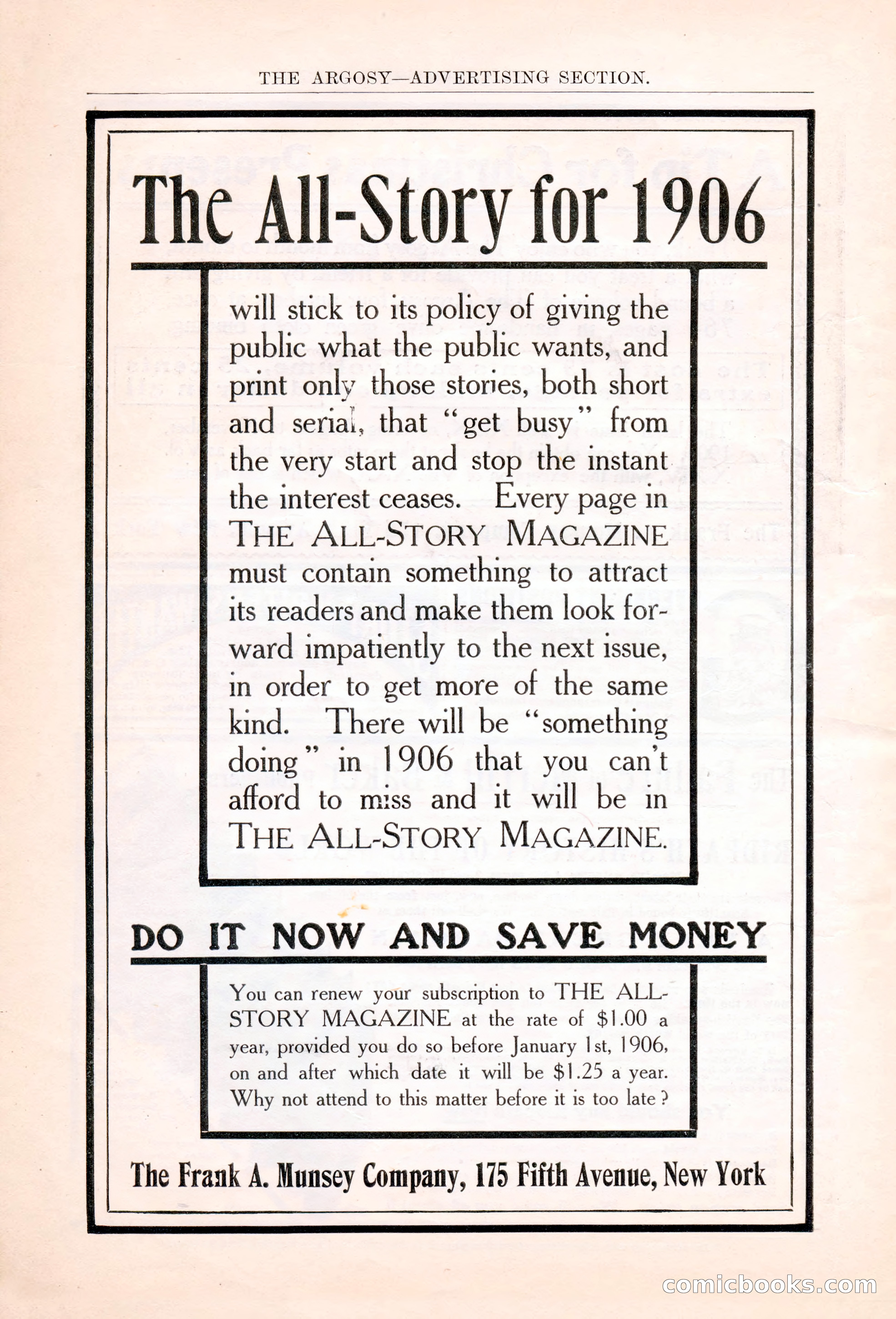The Argosy, January 1906 — page 8 of 230
