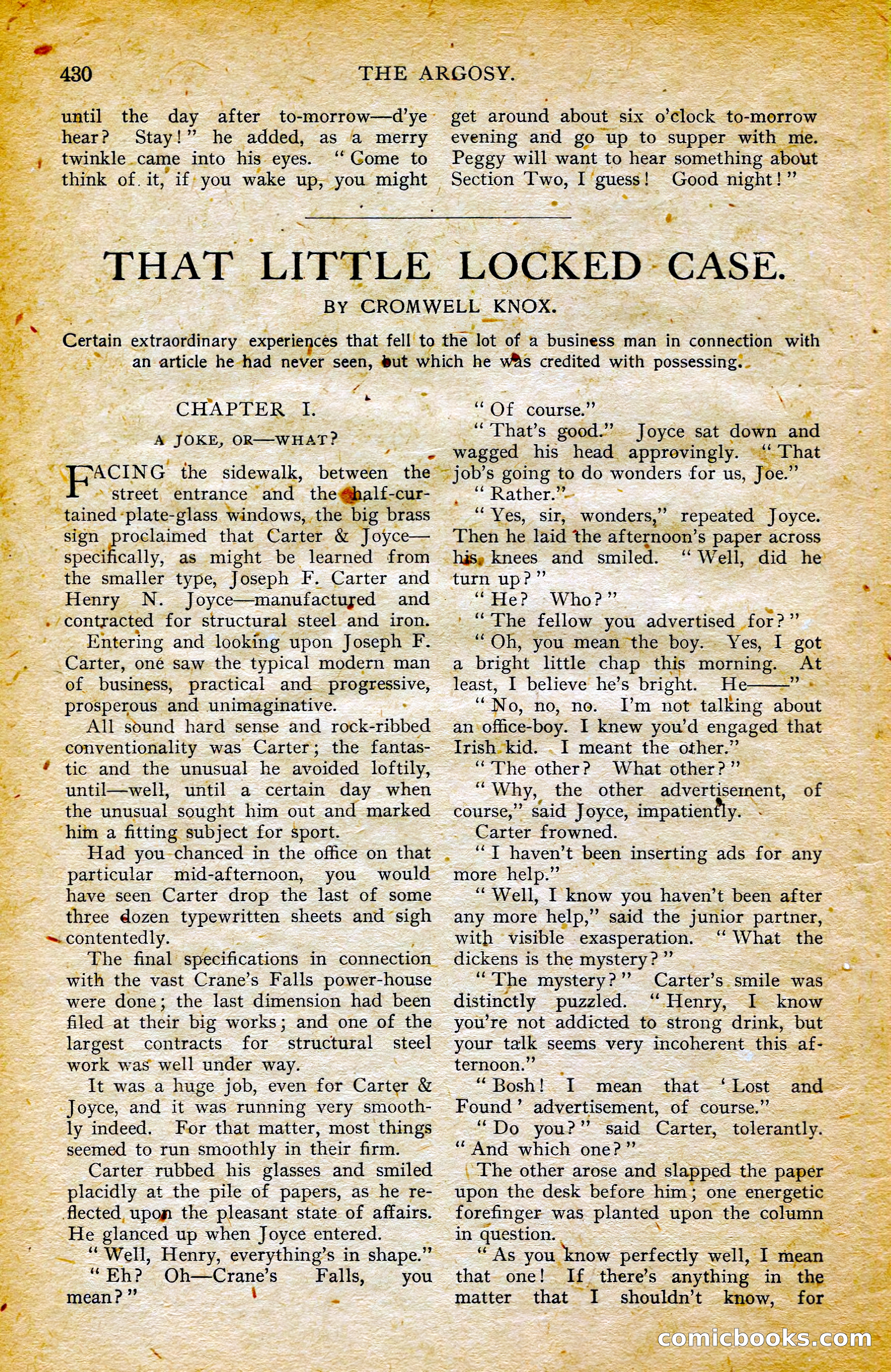 The Argosy, October 1906 — page 56 of 248