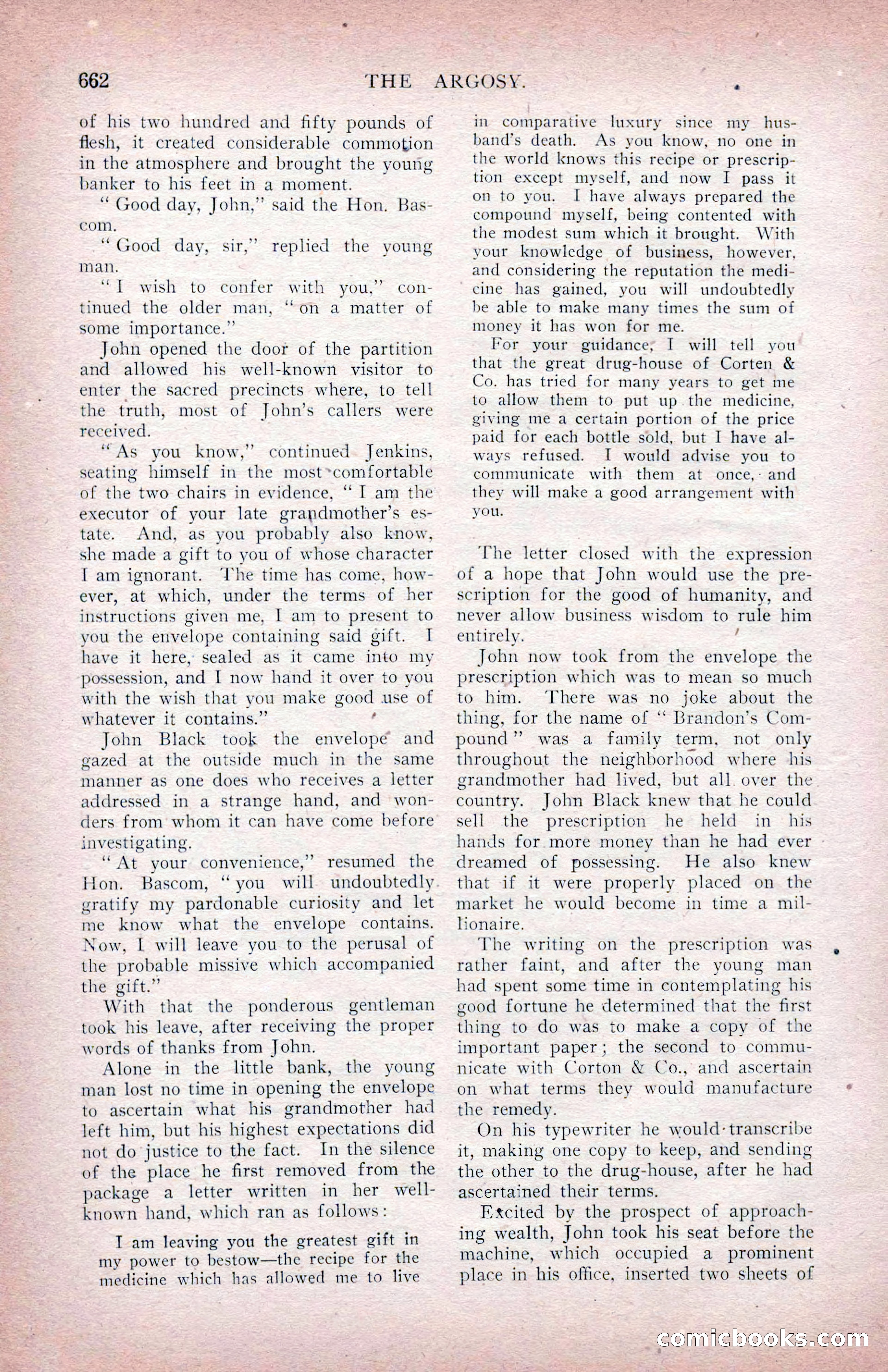 The Argosy for March 1909 — page 100 of 244