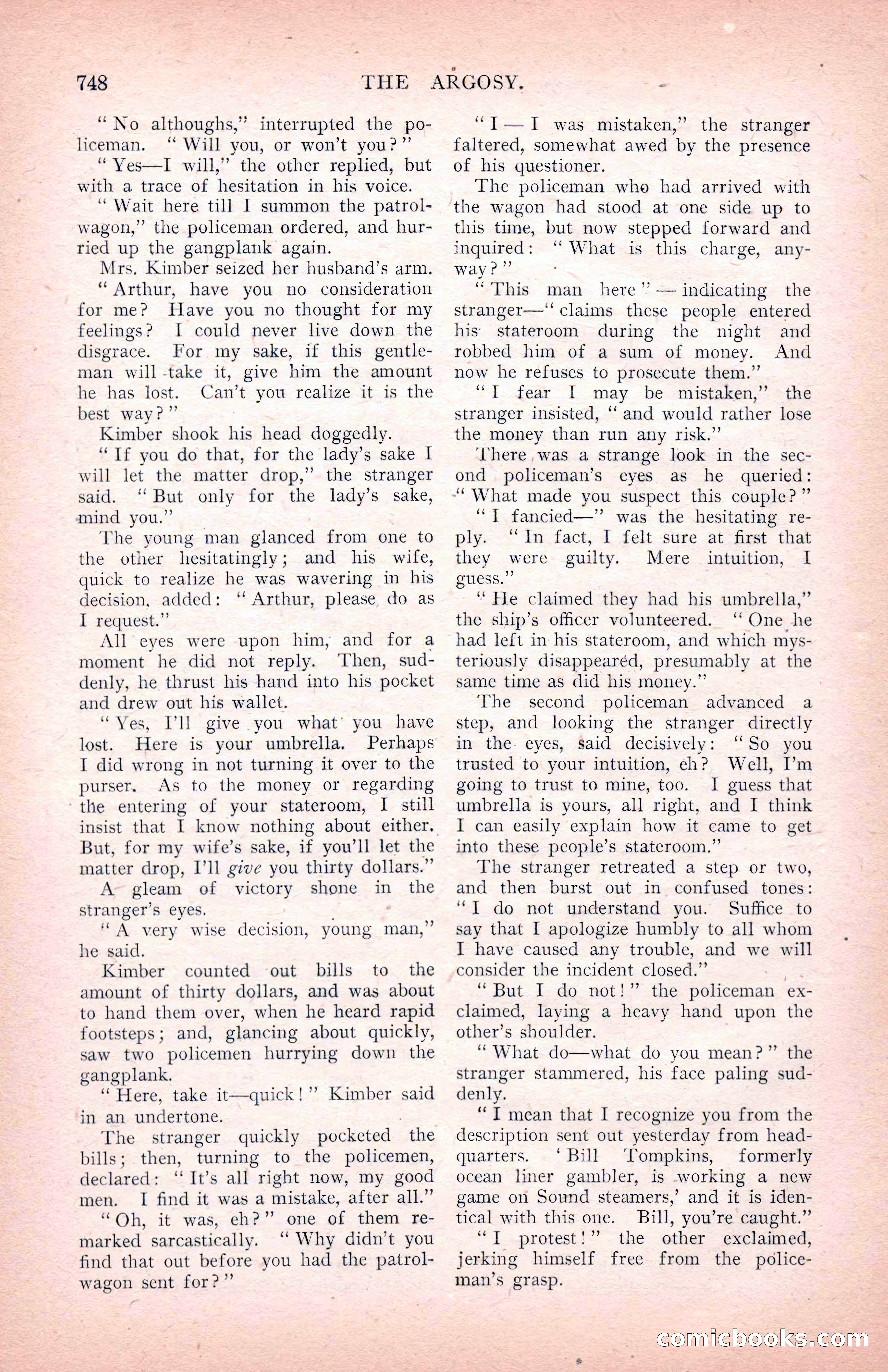 The Argosy for March 1909 — page 186 of 244