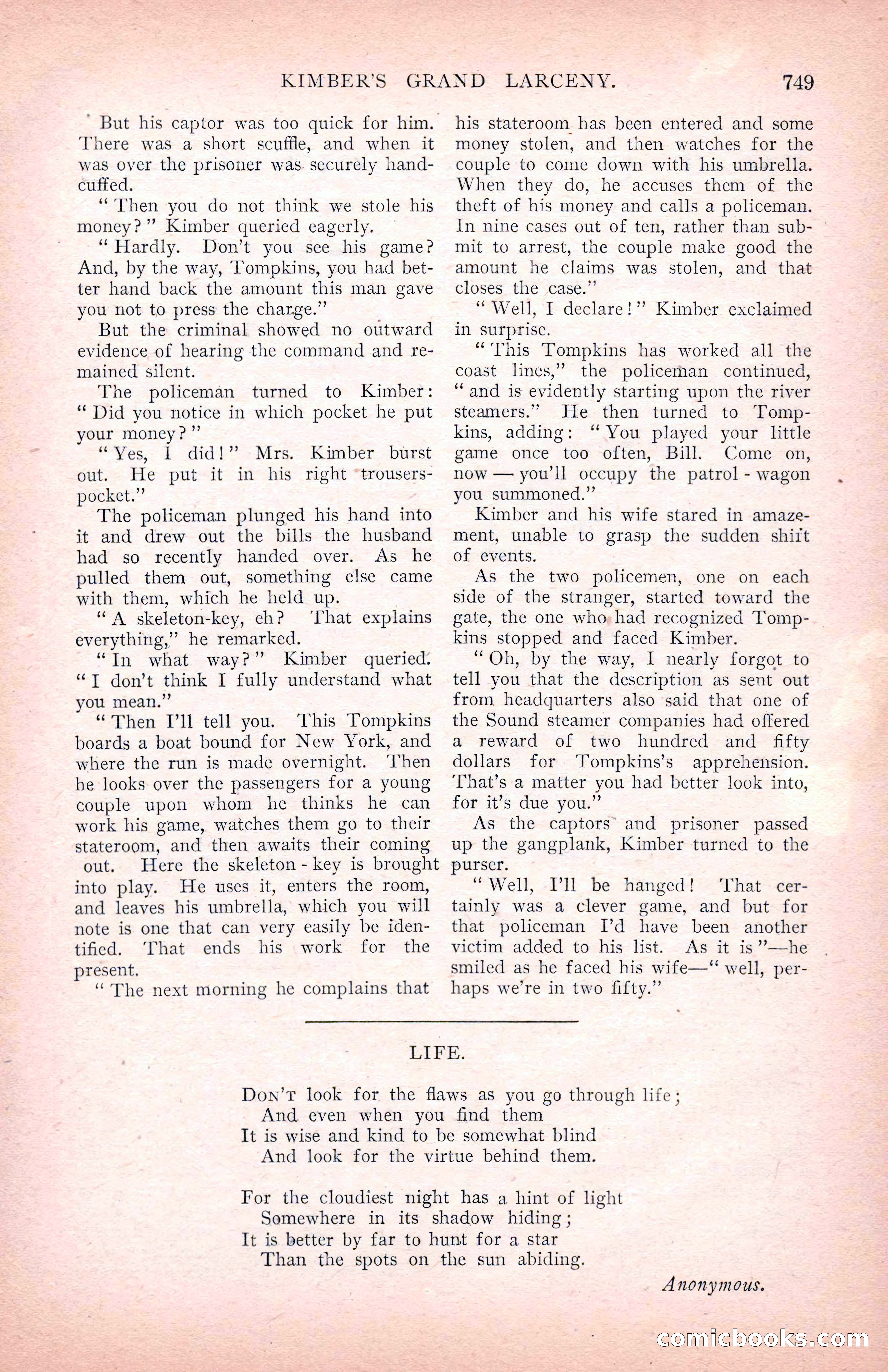 The Argosy for March 1909 — page 187 of 244