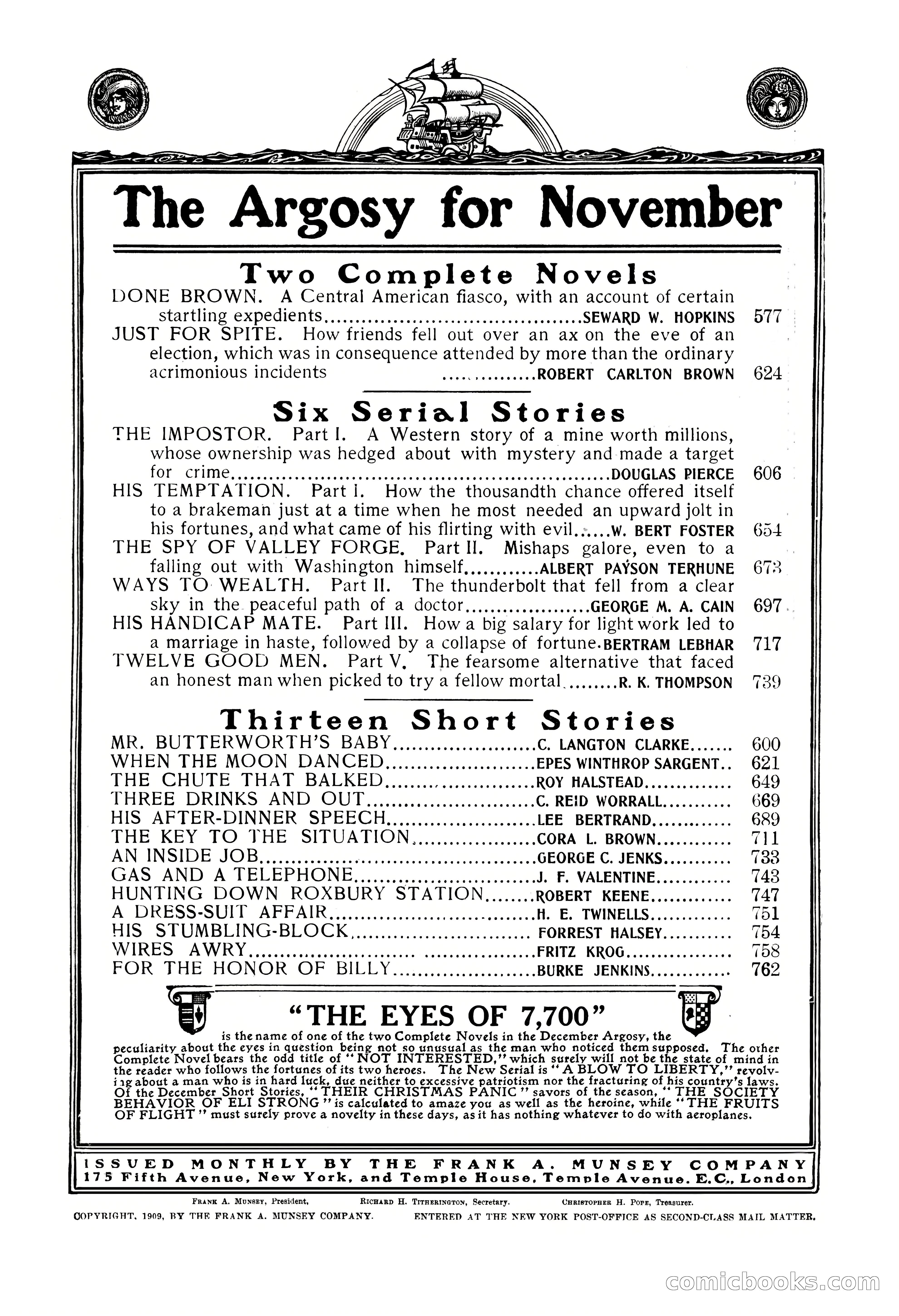 The Argosy, Vol. 61, No. 4 — page 5 of 266