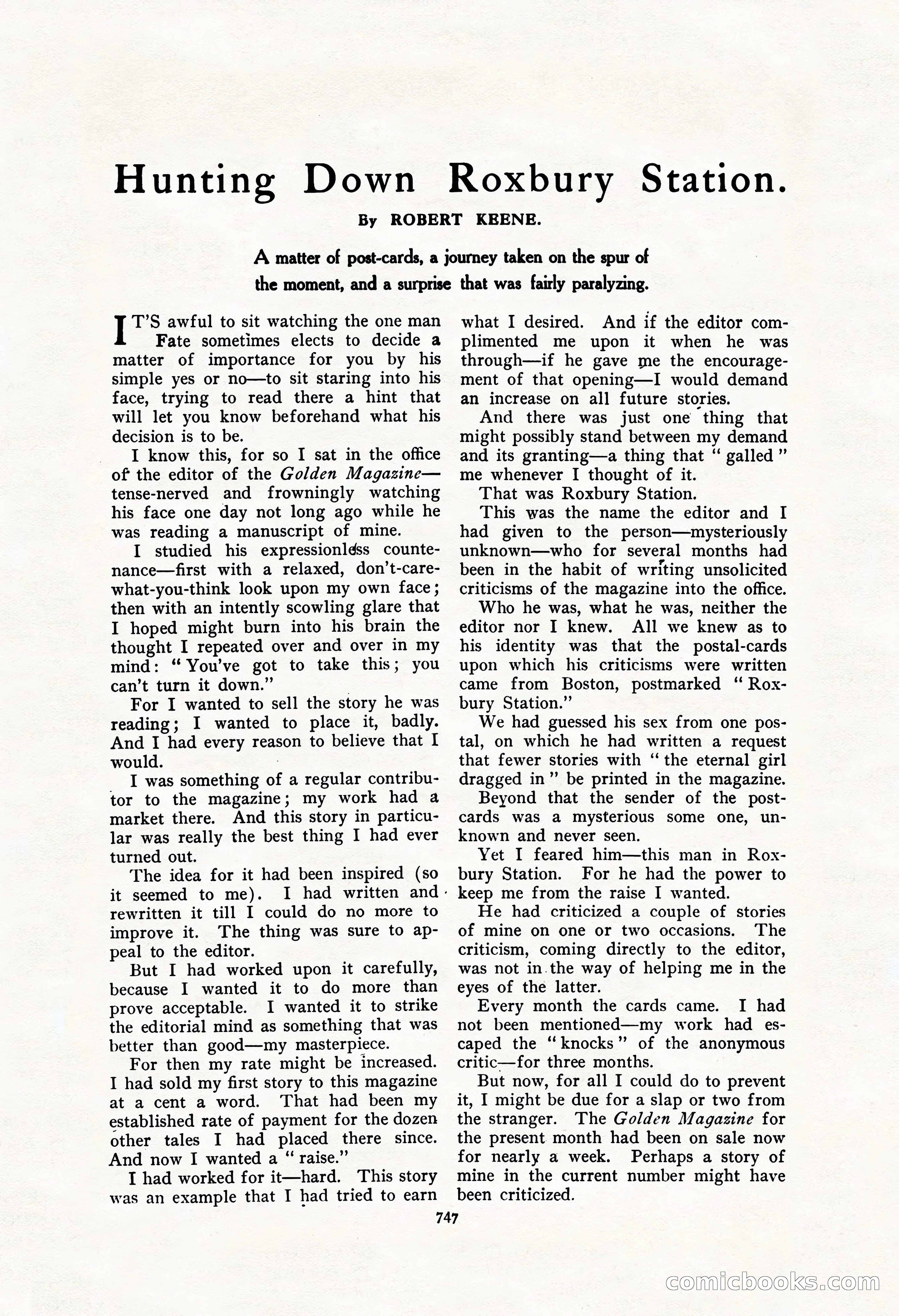 The Argosy, Vol. 61, No. 4 — page 189 of 266