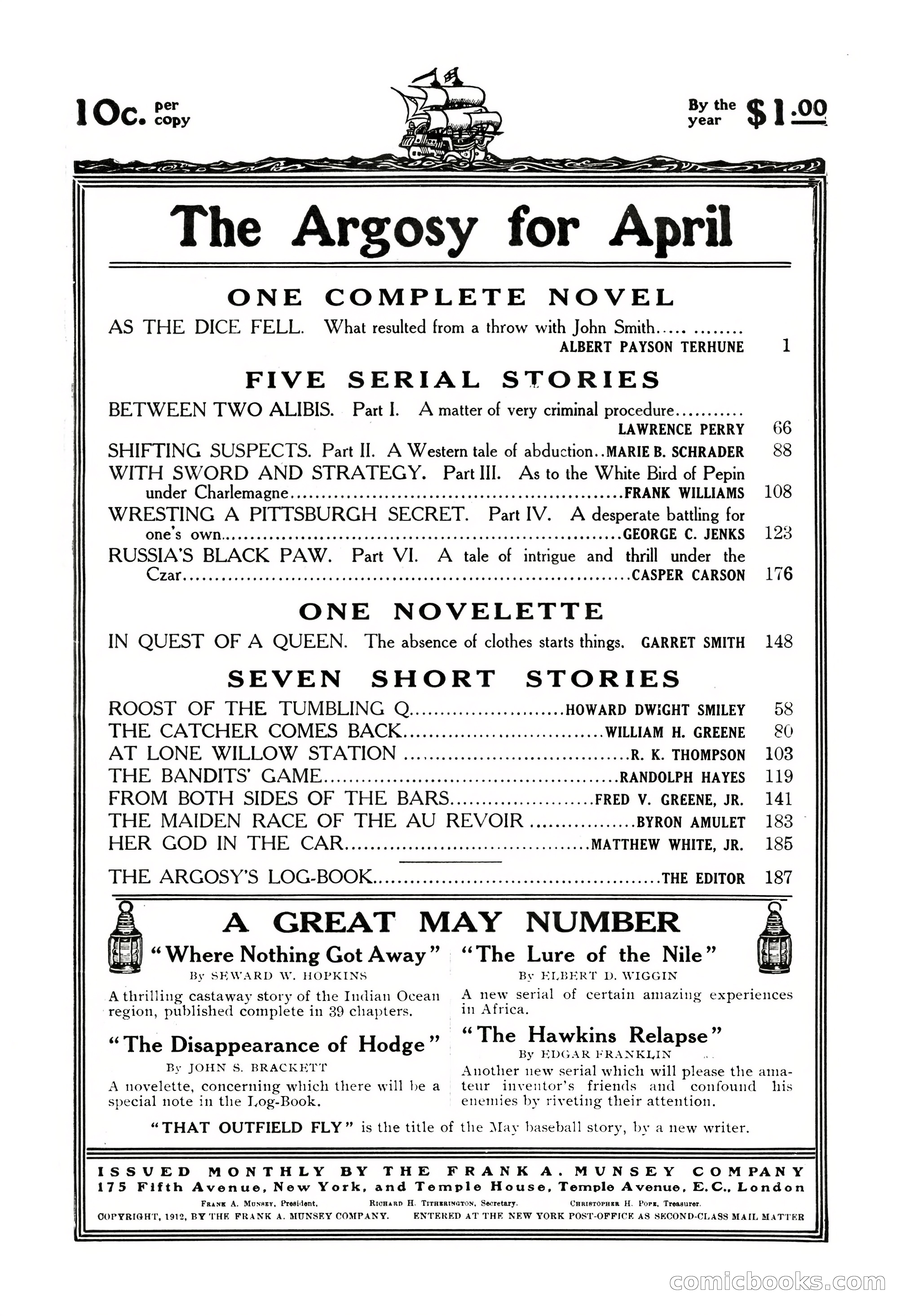 The Argosy, April 1912 — page 5 of 238