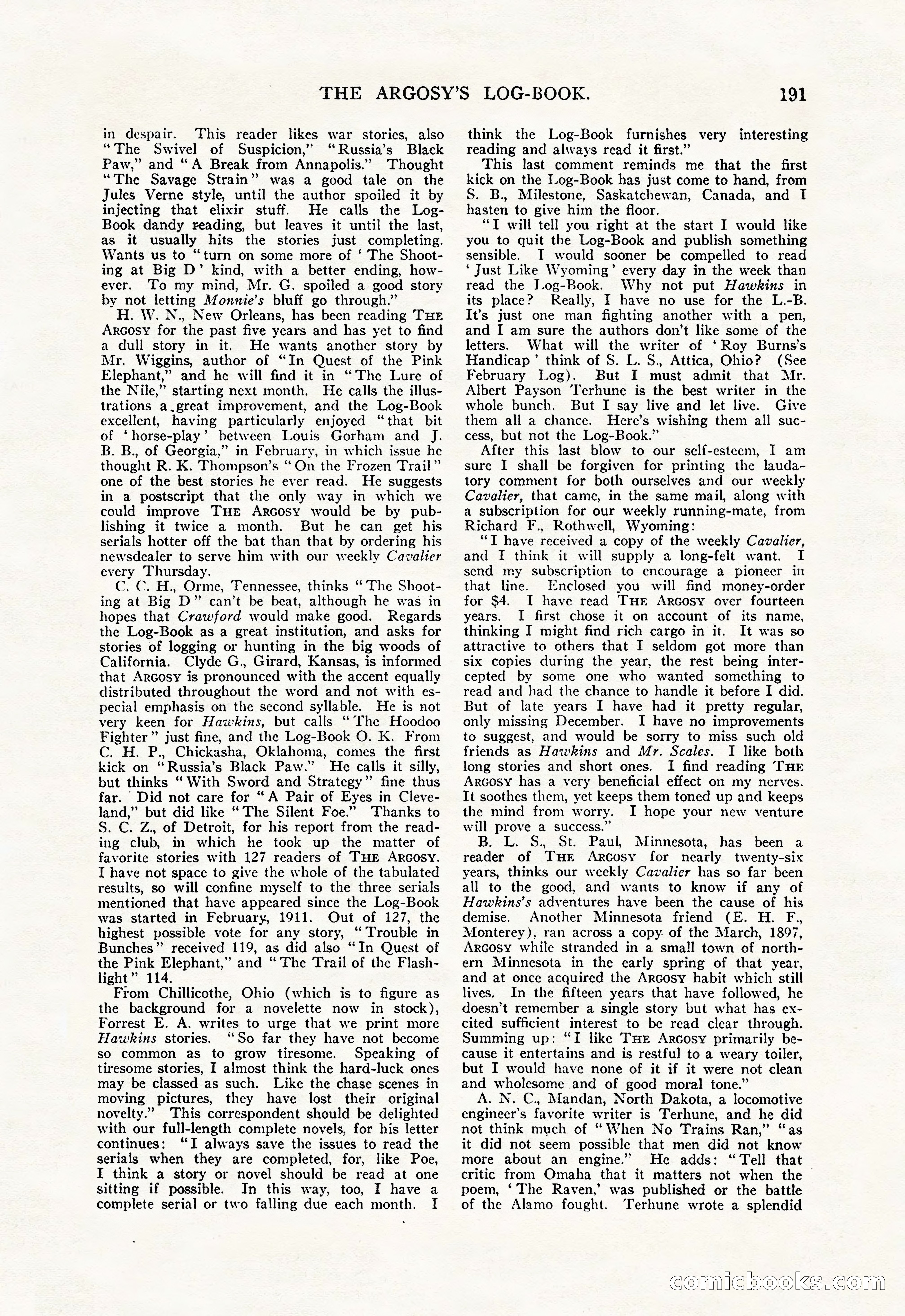 The Argosy, April 1912 — page 205 of 238