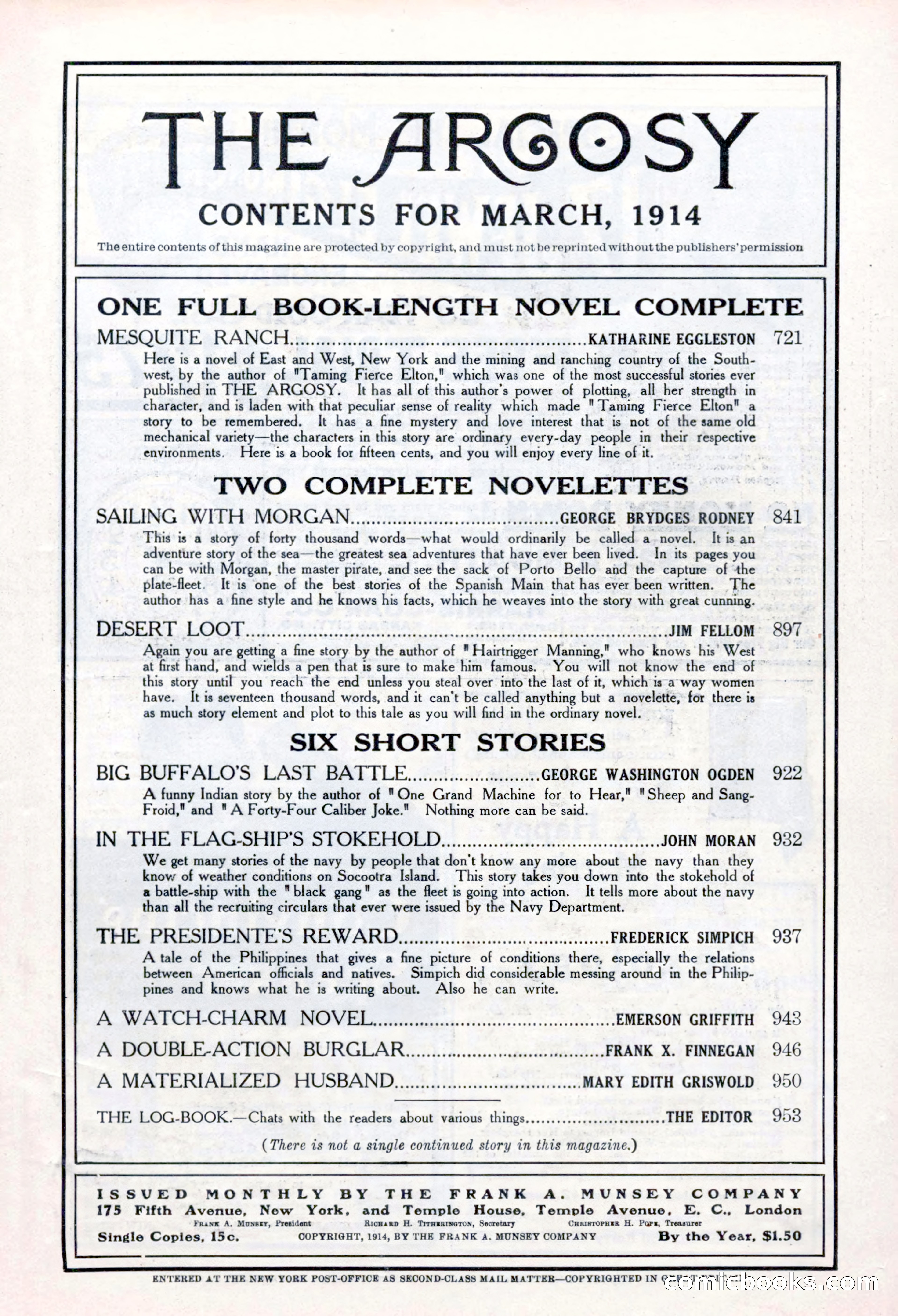The Argosy, Vol. 75, No. 4 — page 5 of 268