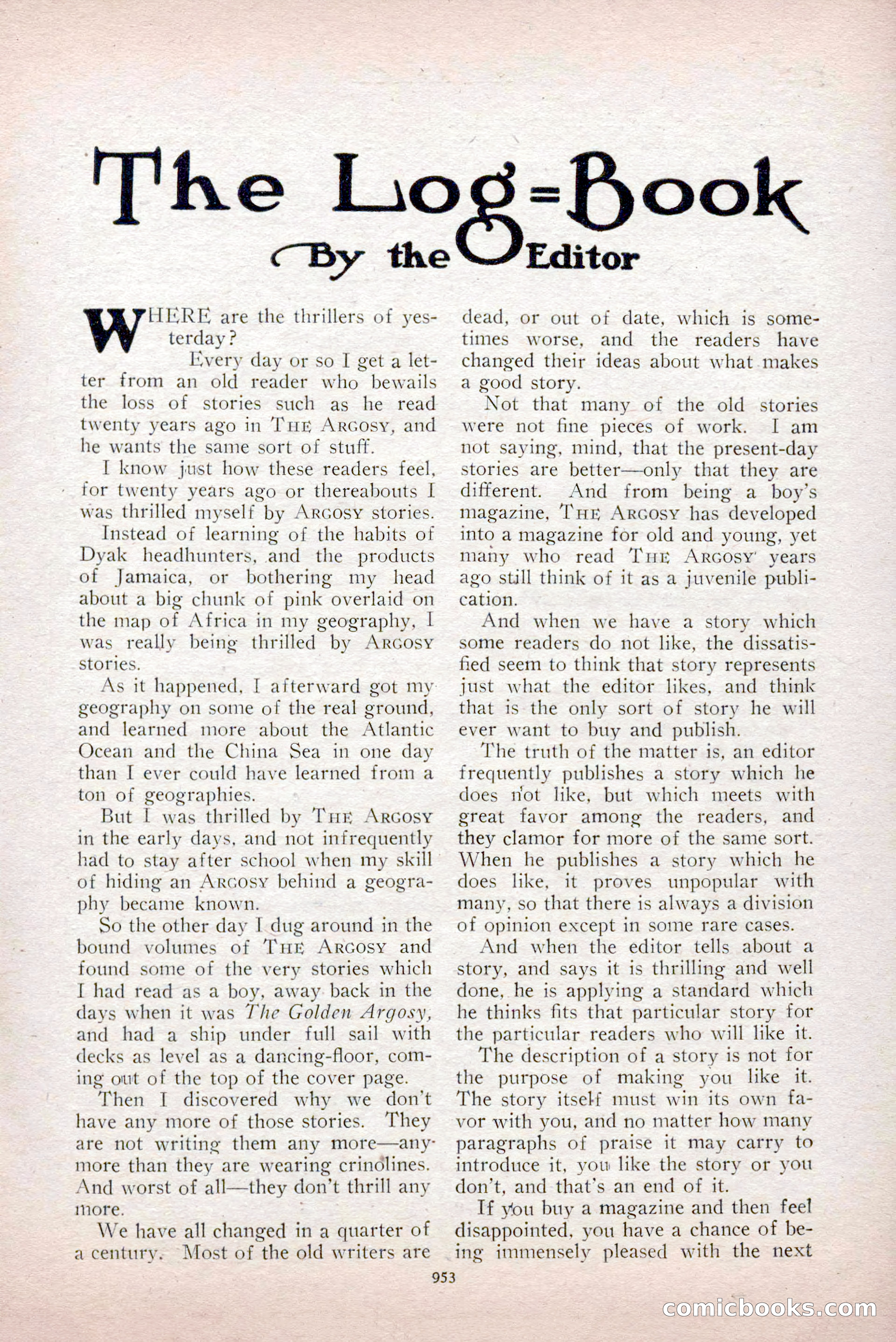 The Argosy, Vol. 75, No. 4 — page 251 of 268