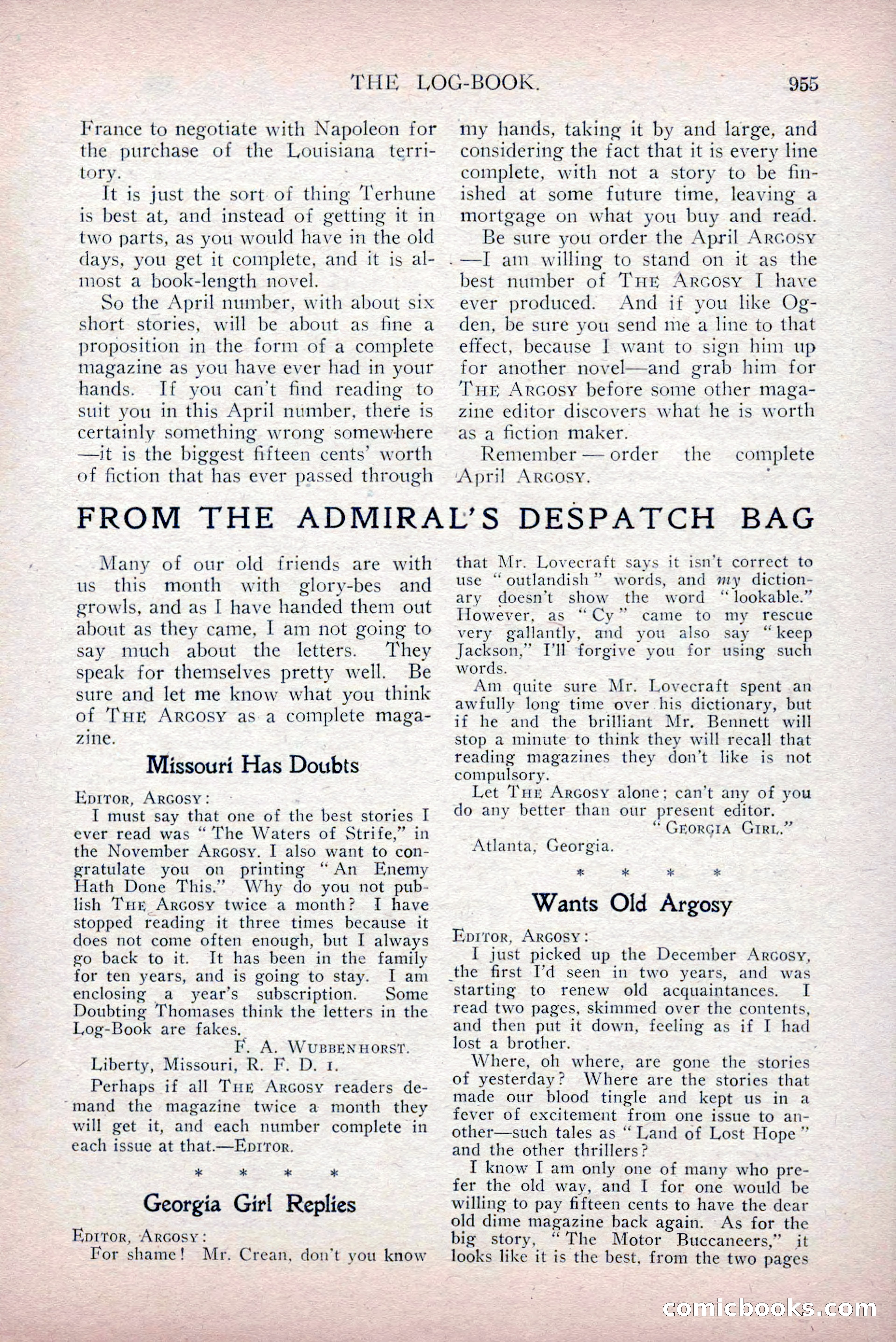 The Argosy, Vol. 75, No. 4 — page 253 of 268
