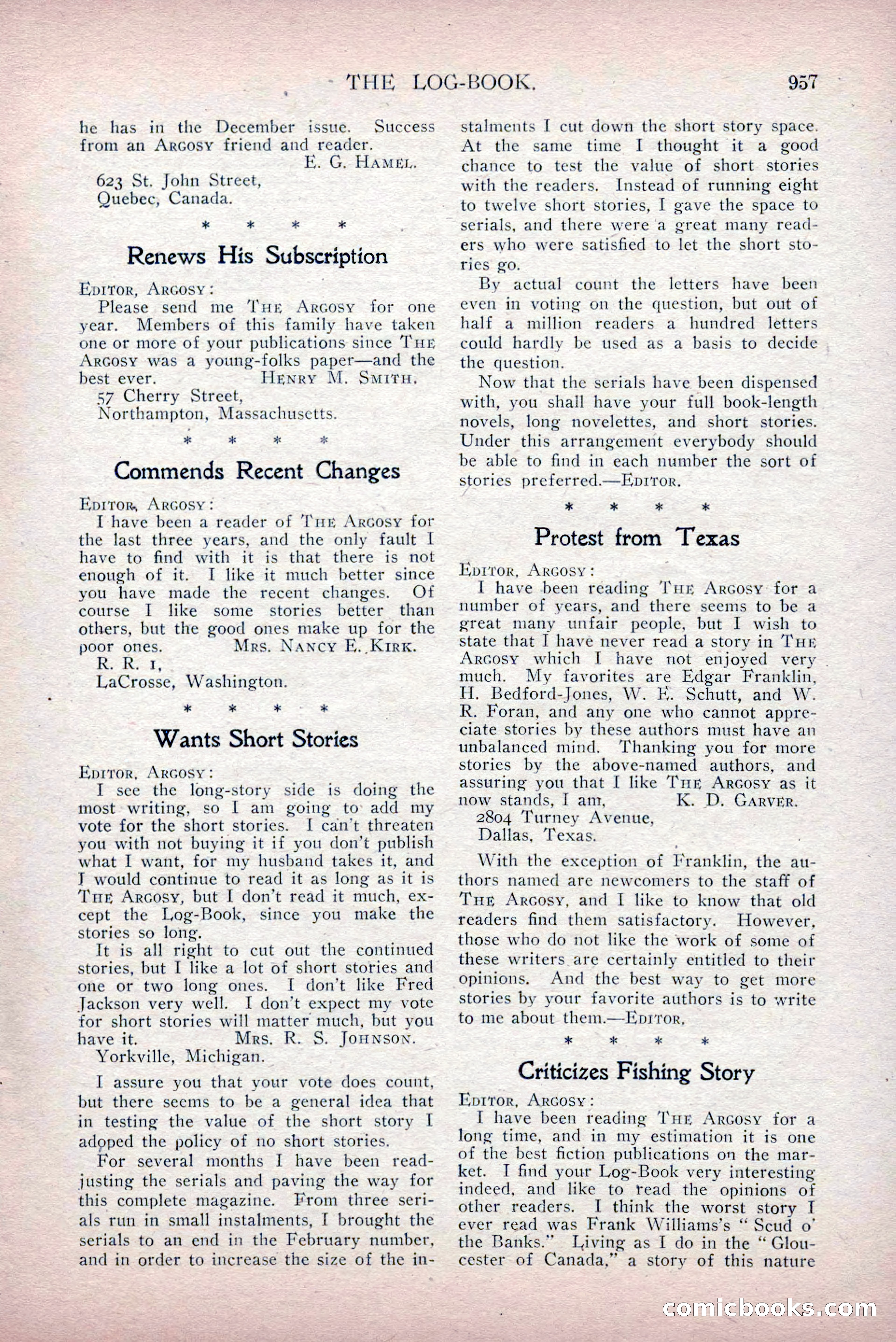 The Argosy, Vol. 75, No. 4 — page 255 of 268