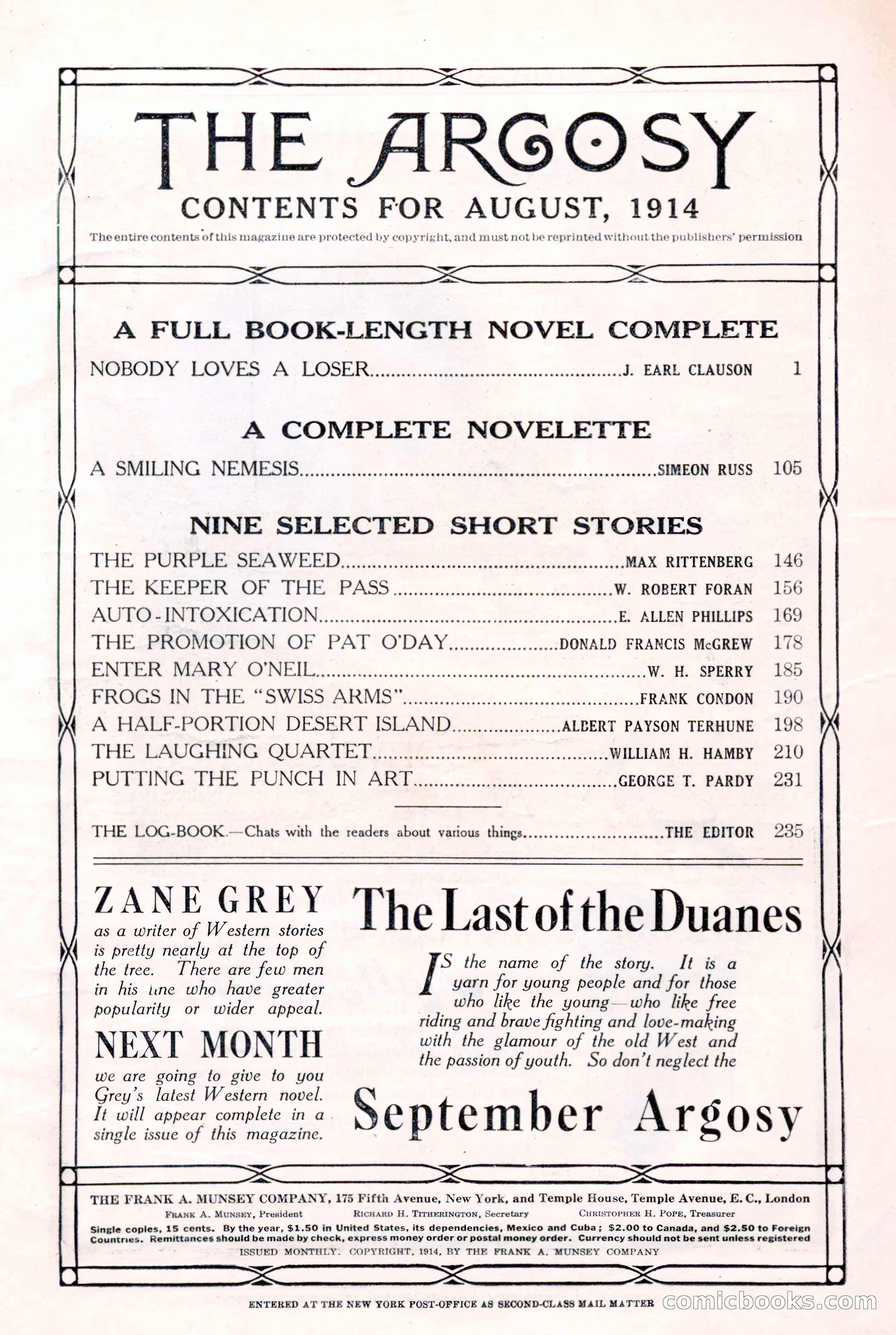 The Argosy, August 1914 — page 5 of 258