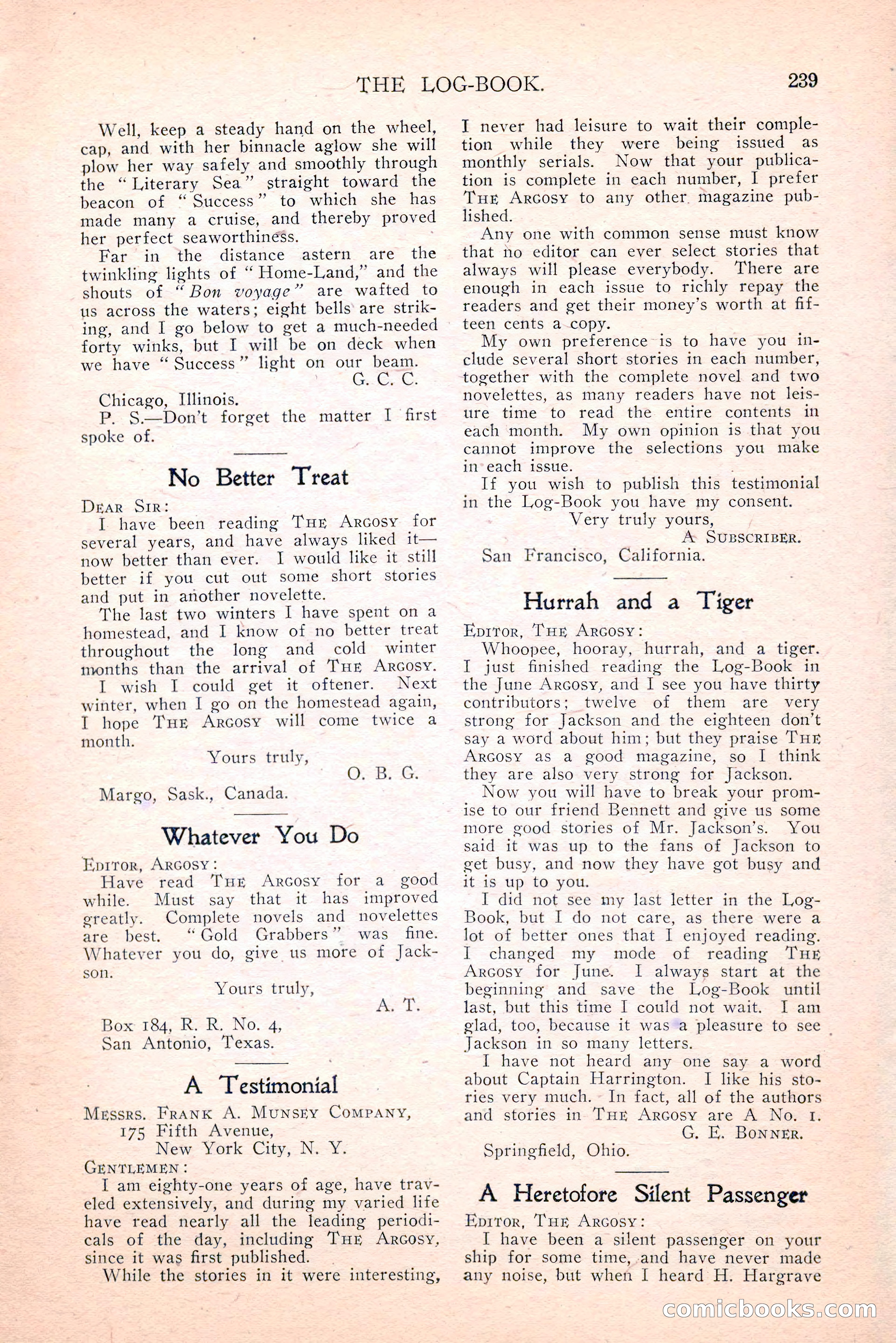 The Argosy, August 1914 — page 249 of 258