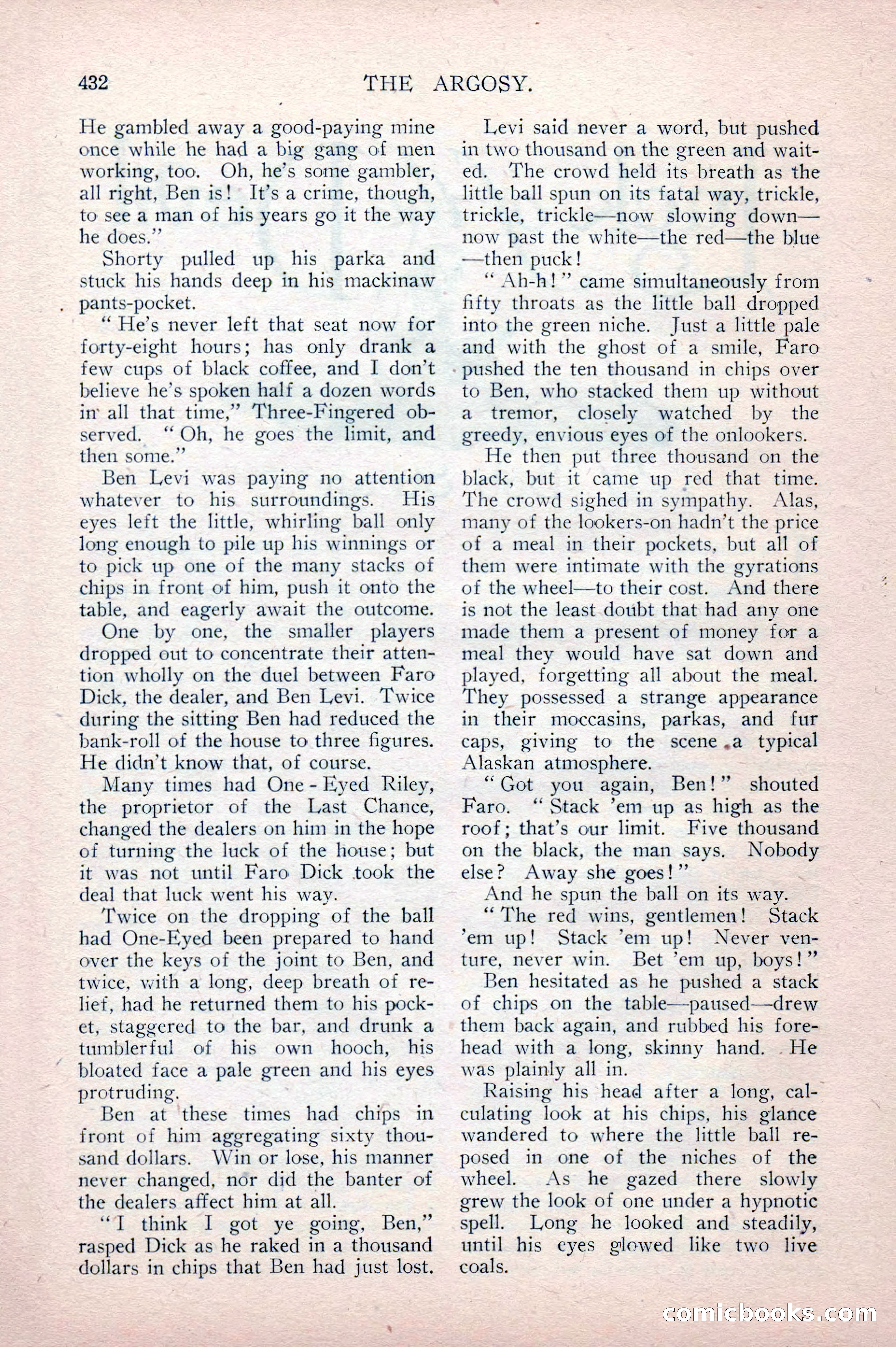 The Argosy, September 1915 — page 218: Pulp Fiction, 1915