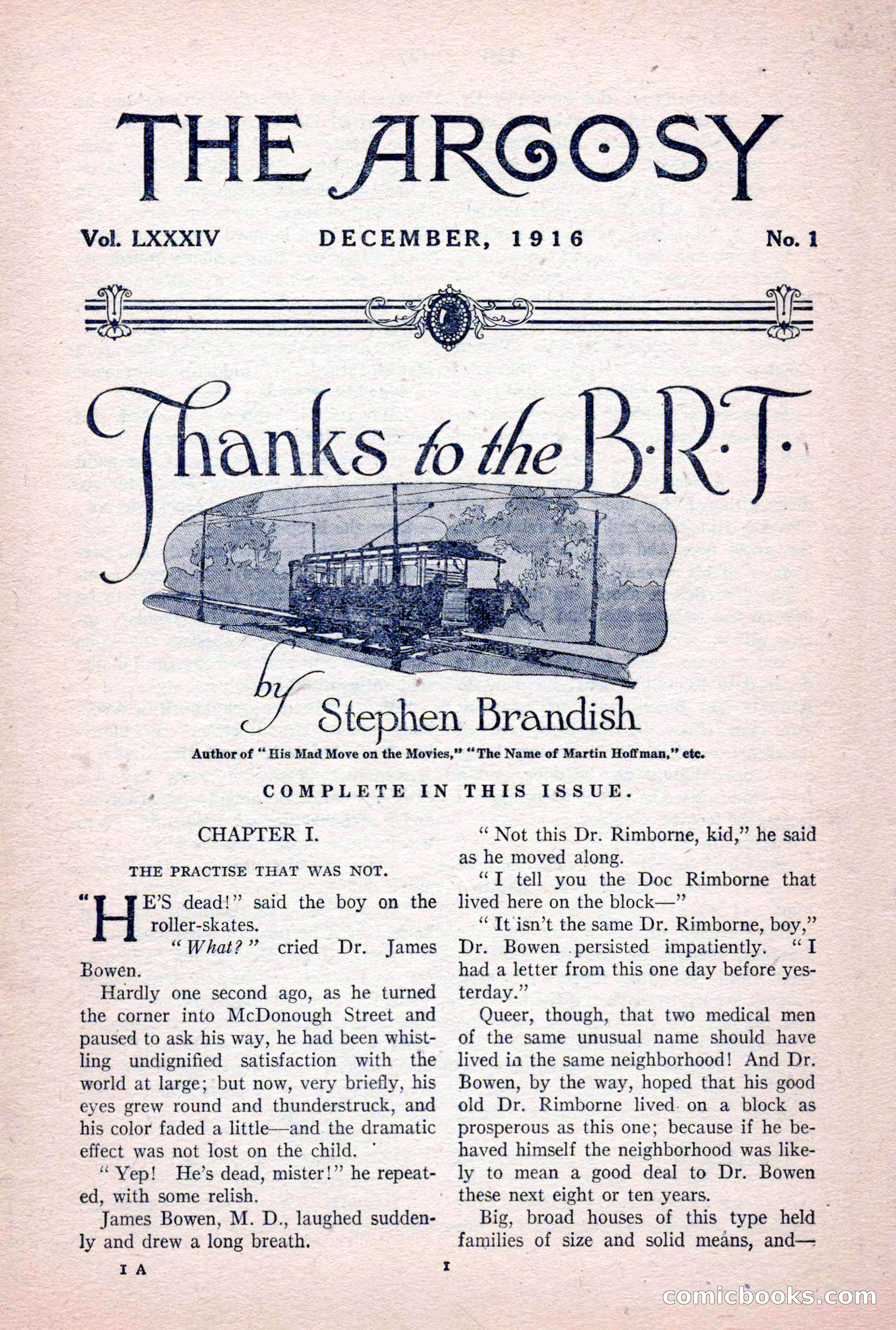 The Argosy, Vol. 84 No. 1 — page 11 of 212