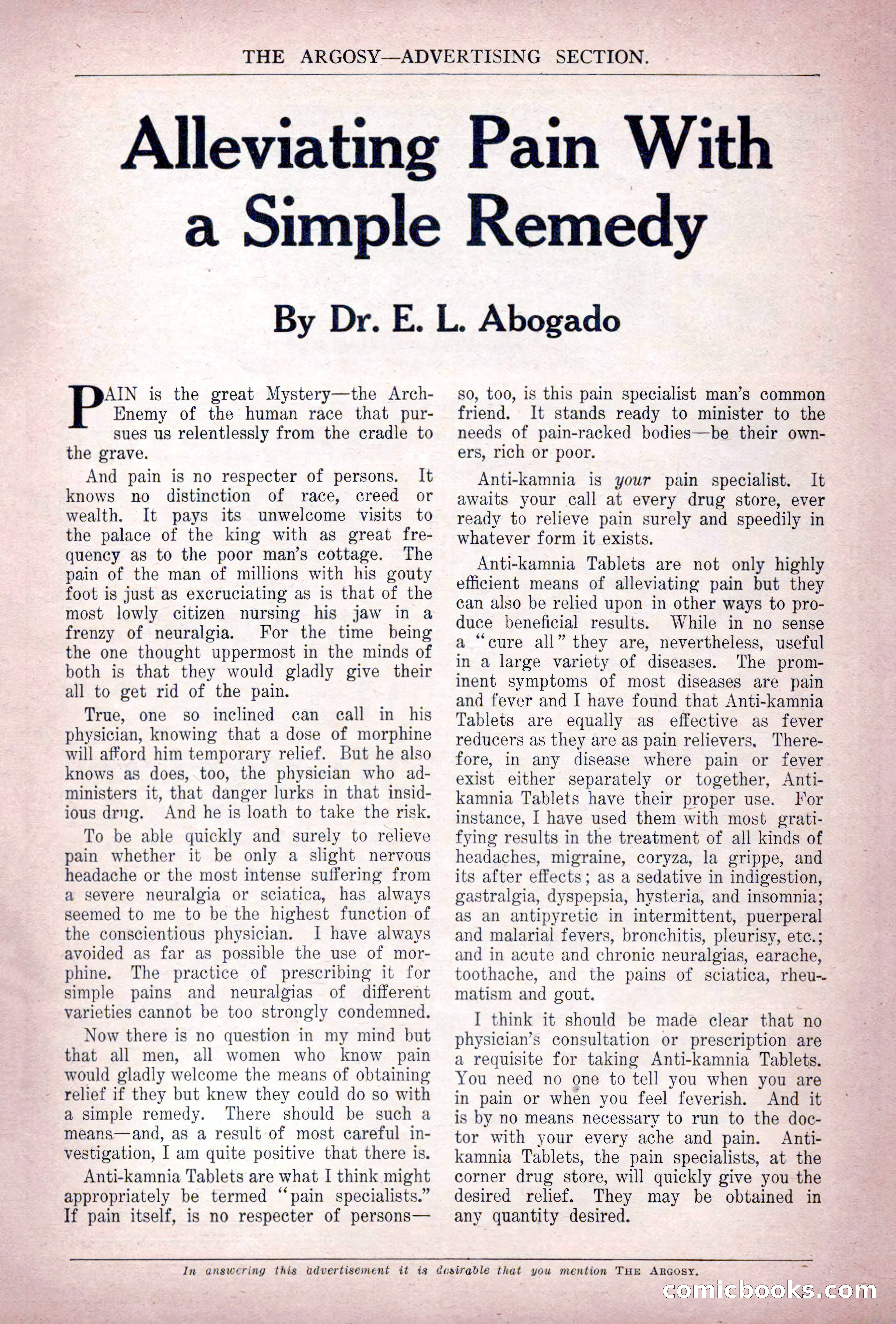 The Argosy, Vol. 84 No. 1 — page 203 of 212