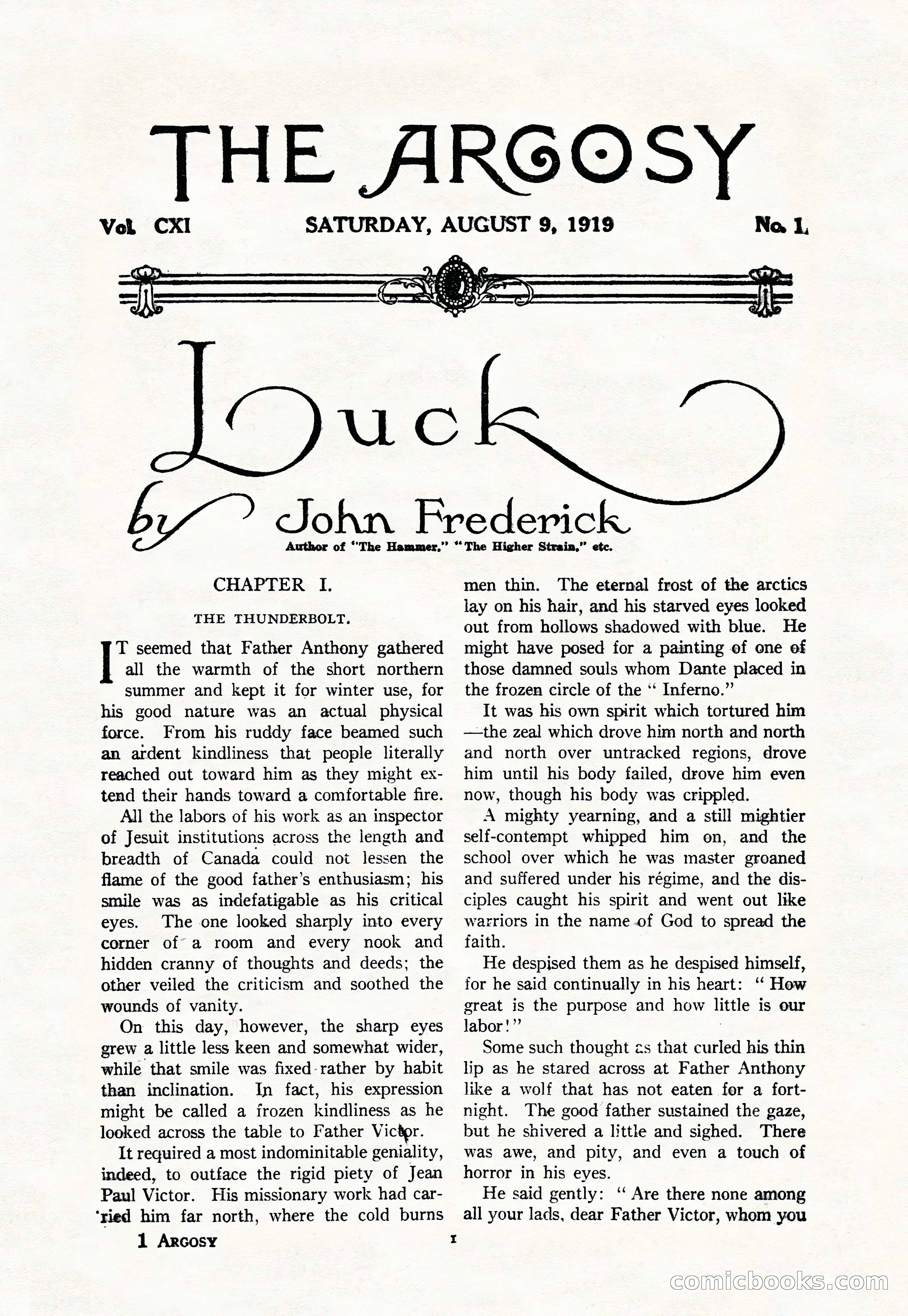 Argosy, Vol. 111, No. 1 — page 11 of 188