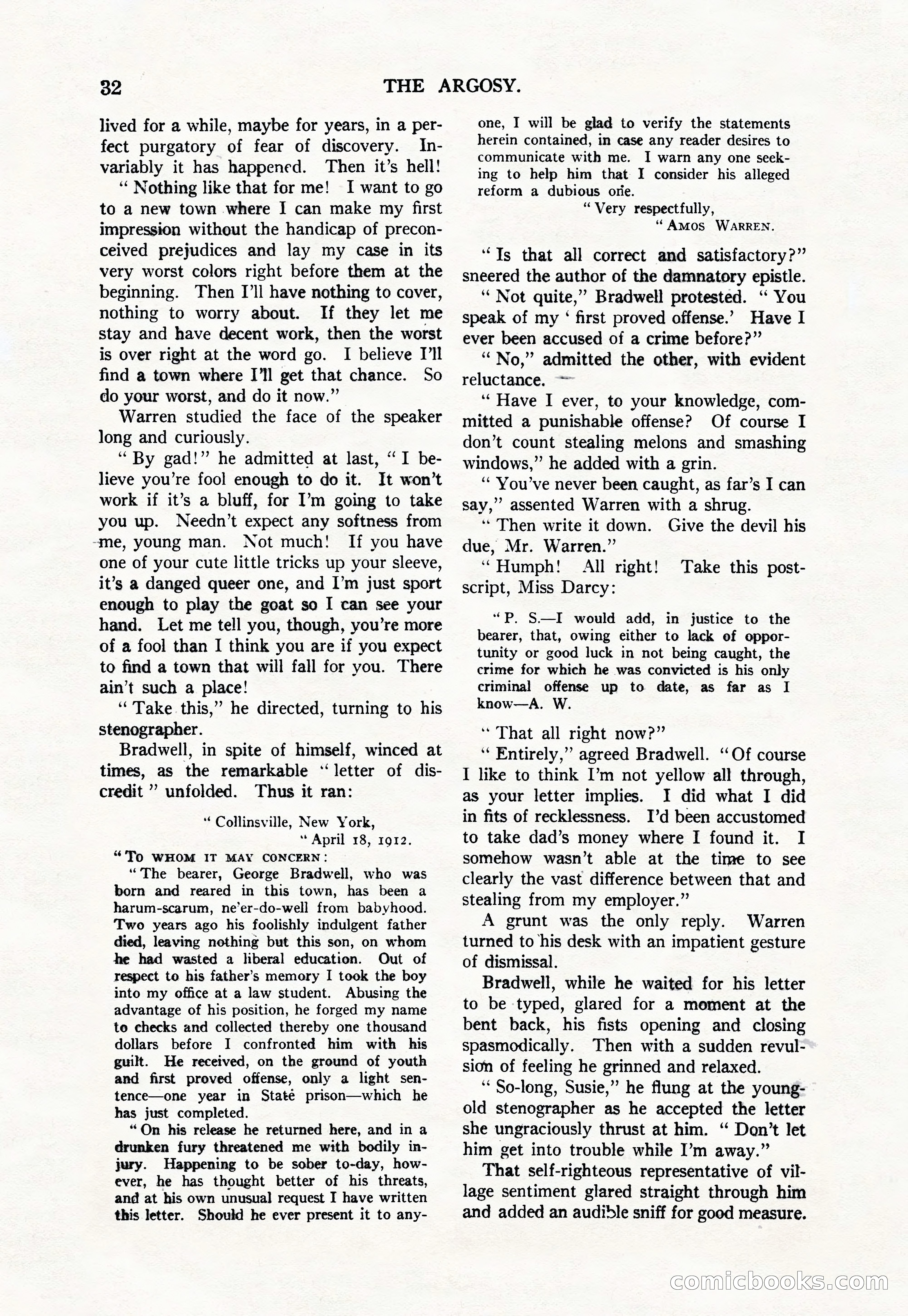 Argosy, Vol. 111, No. 1 — page 42 of 188