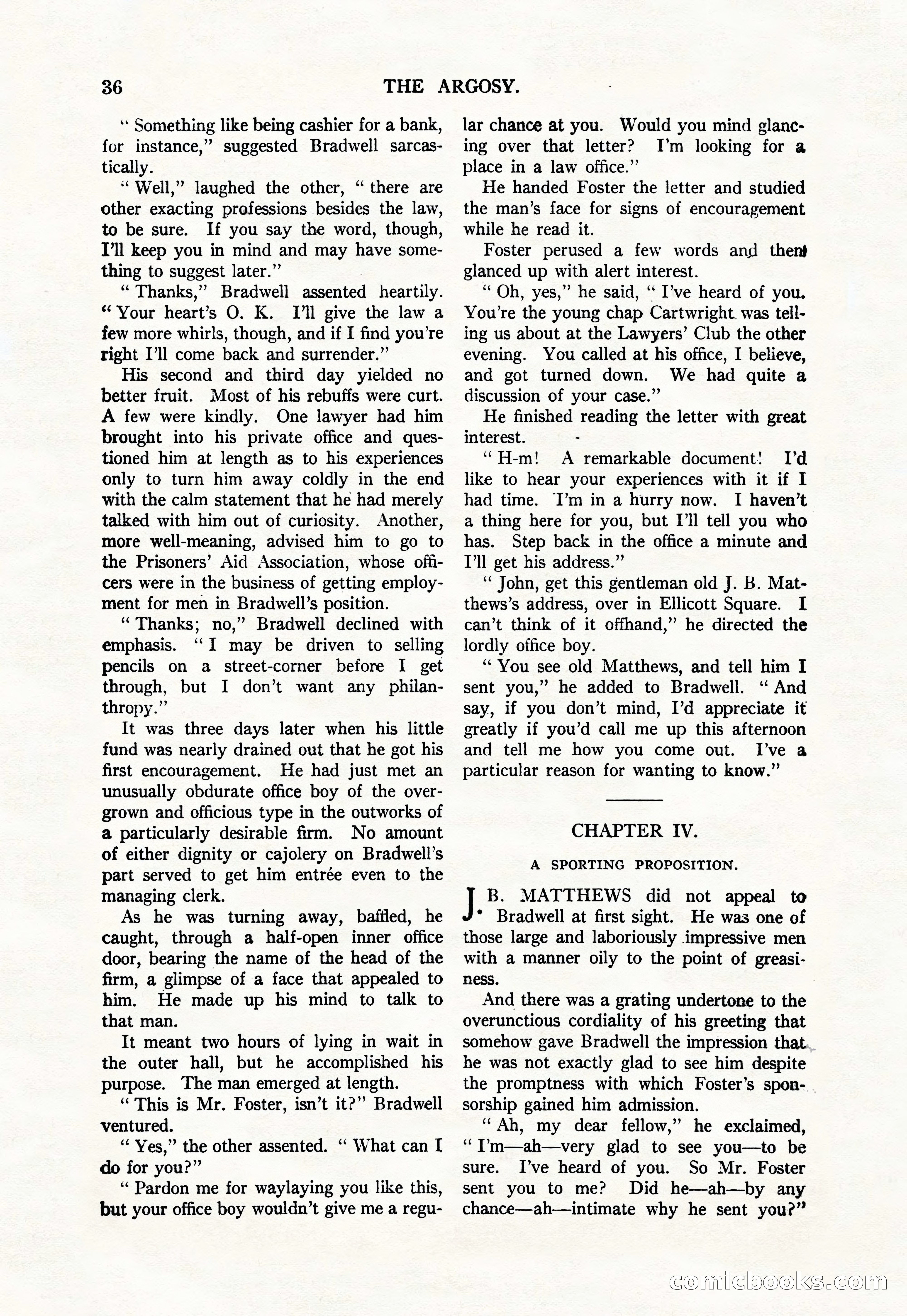 Argosy, Vol. 111, No. 1 — page 46 of 188