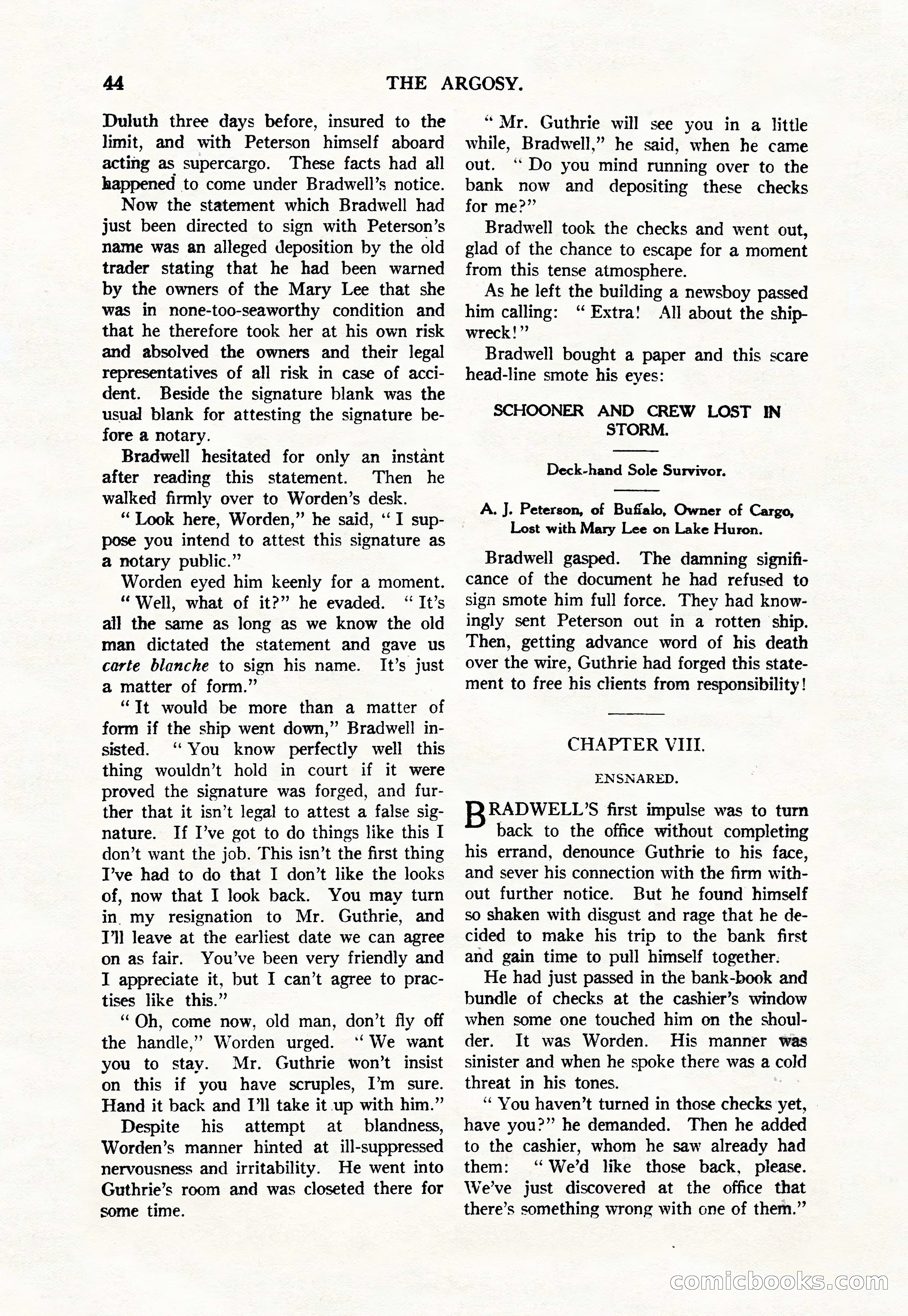 Argosy, Vol. 111, No. 1 — page 54 of 188