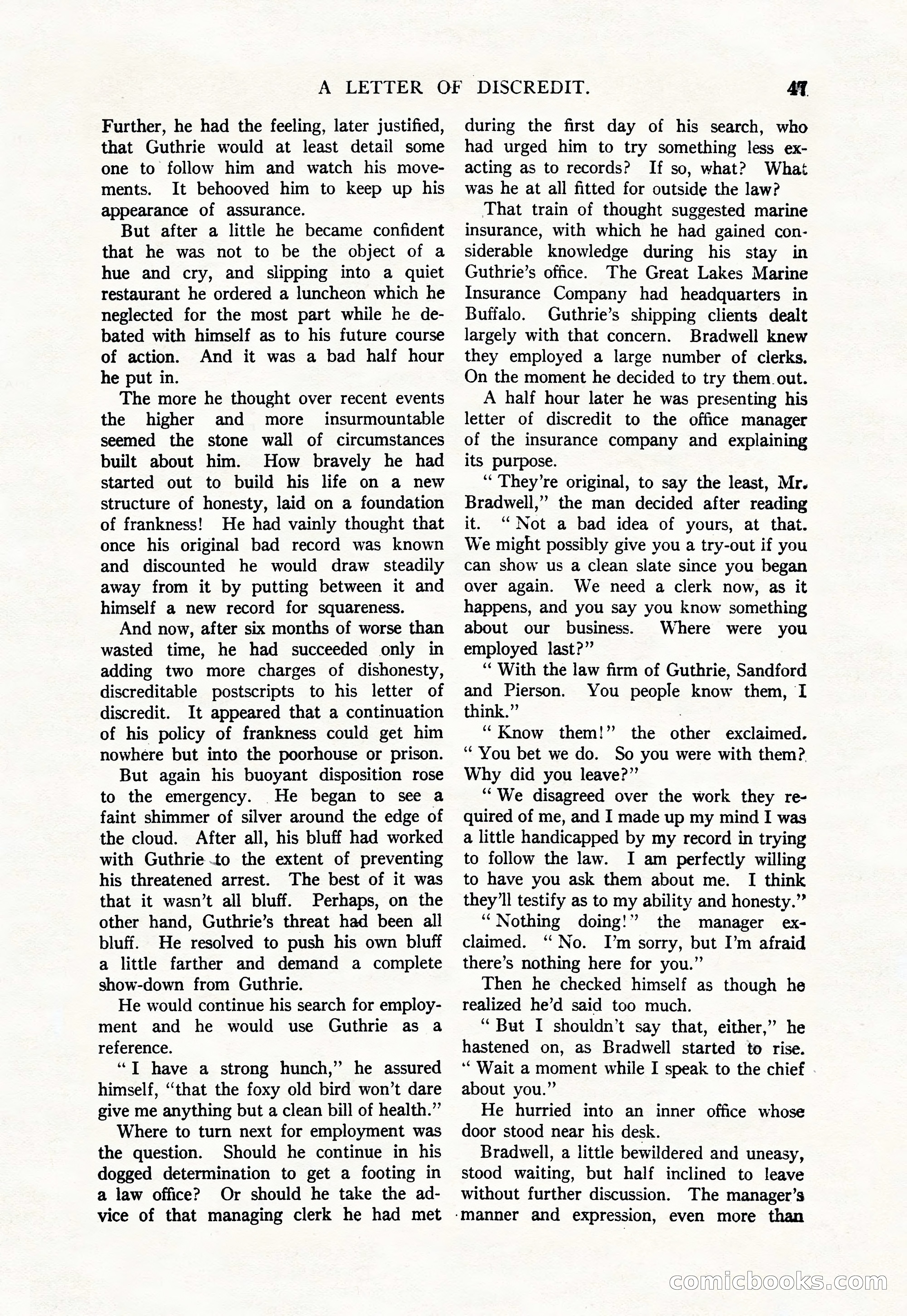 Argosy, Vol. 111, No. 1 — page 57 of 188