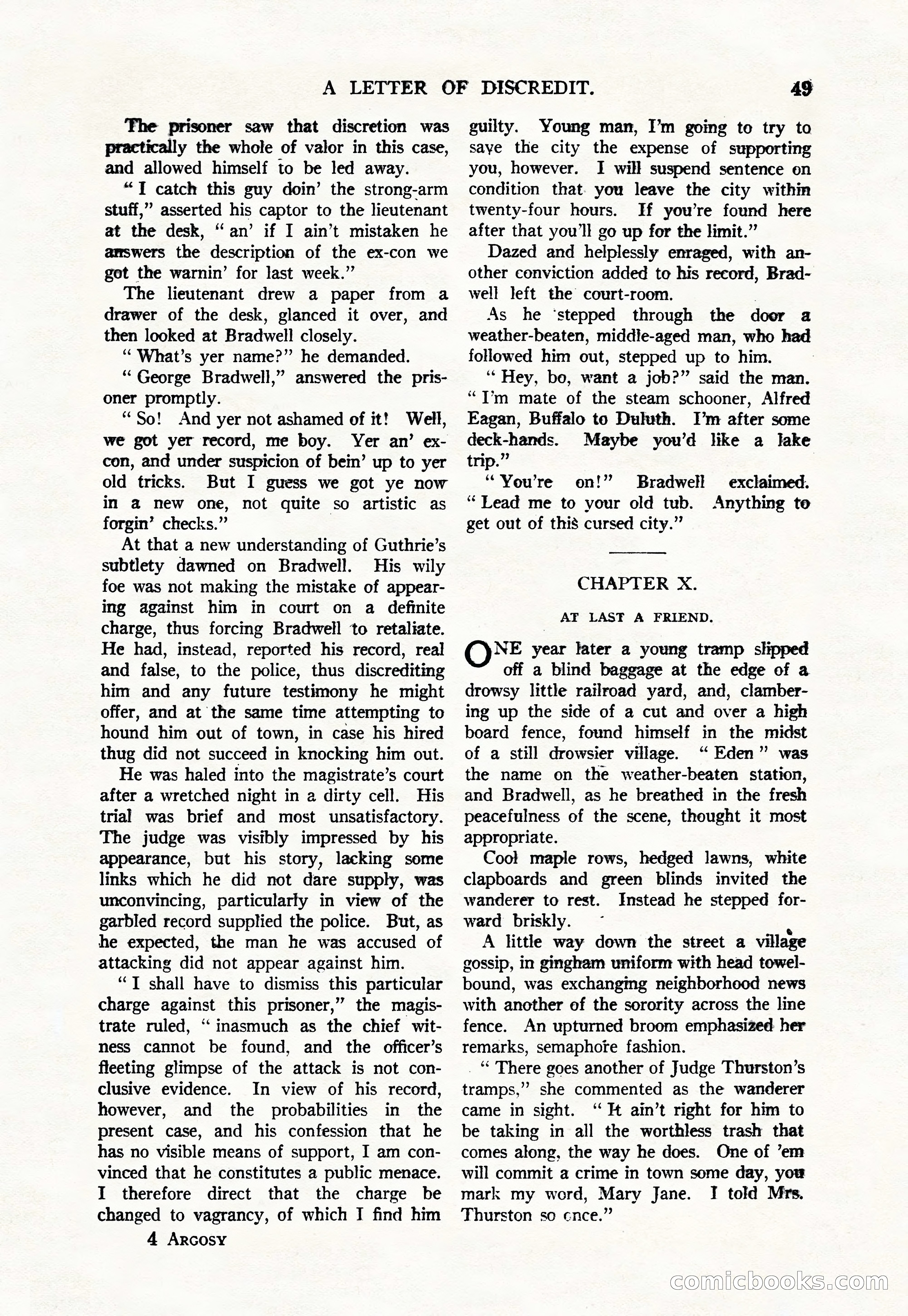 Argosy, Vol. 111, No. 1 — page 59 of 188