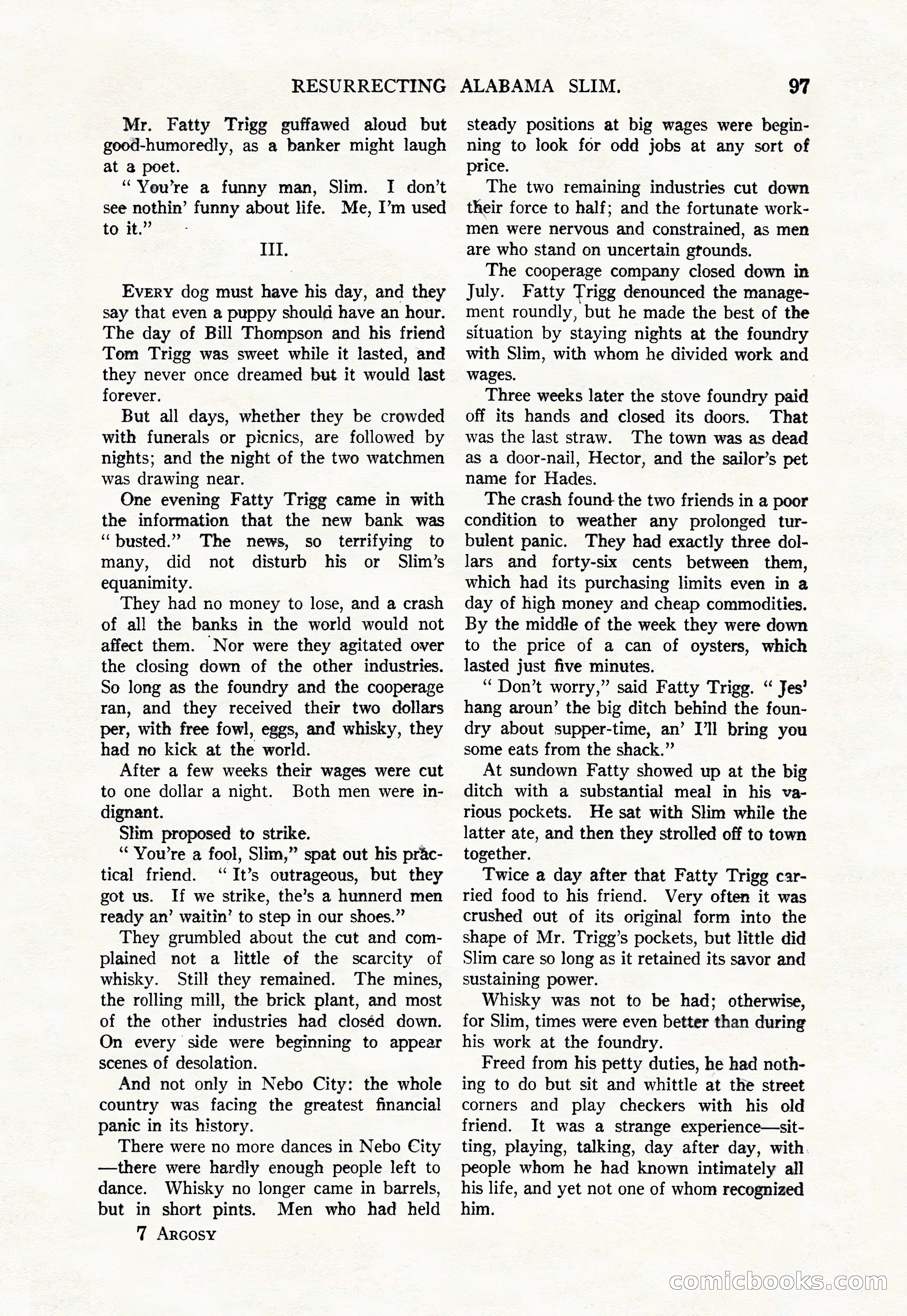 Argosy, Vol. 111, No. 1 — page 107 of 188