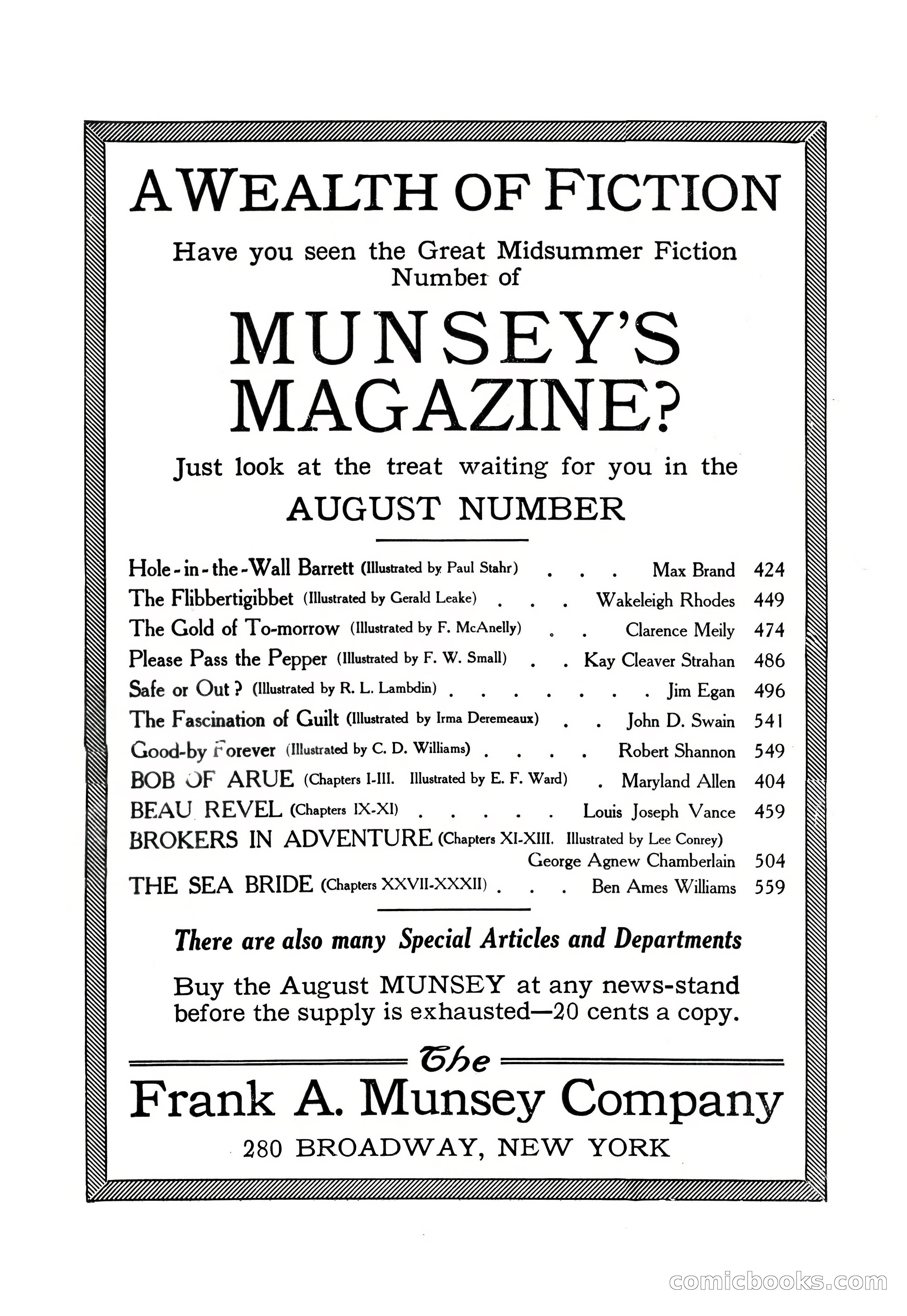 Argosy, Vol. 111, No. 1 — page 187 of 188