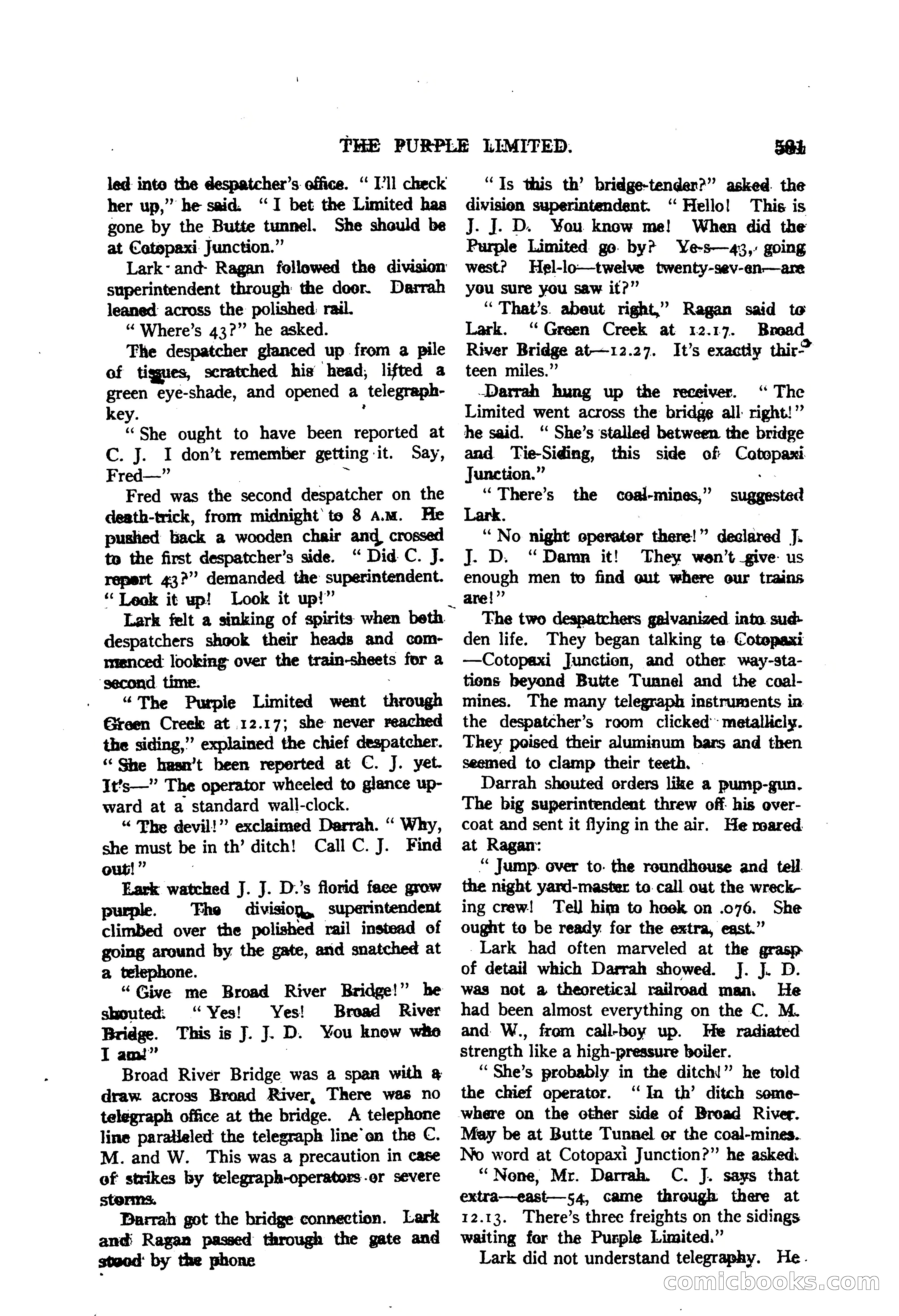 Argosy All-Story Weekly — "The Purple Limited" — page 15 of 208