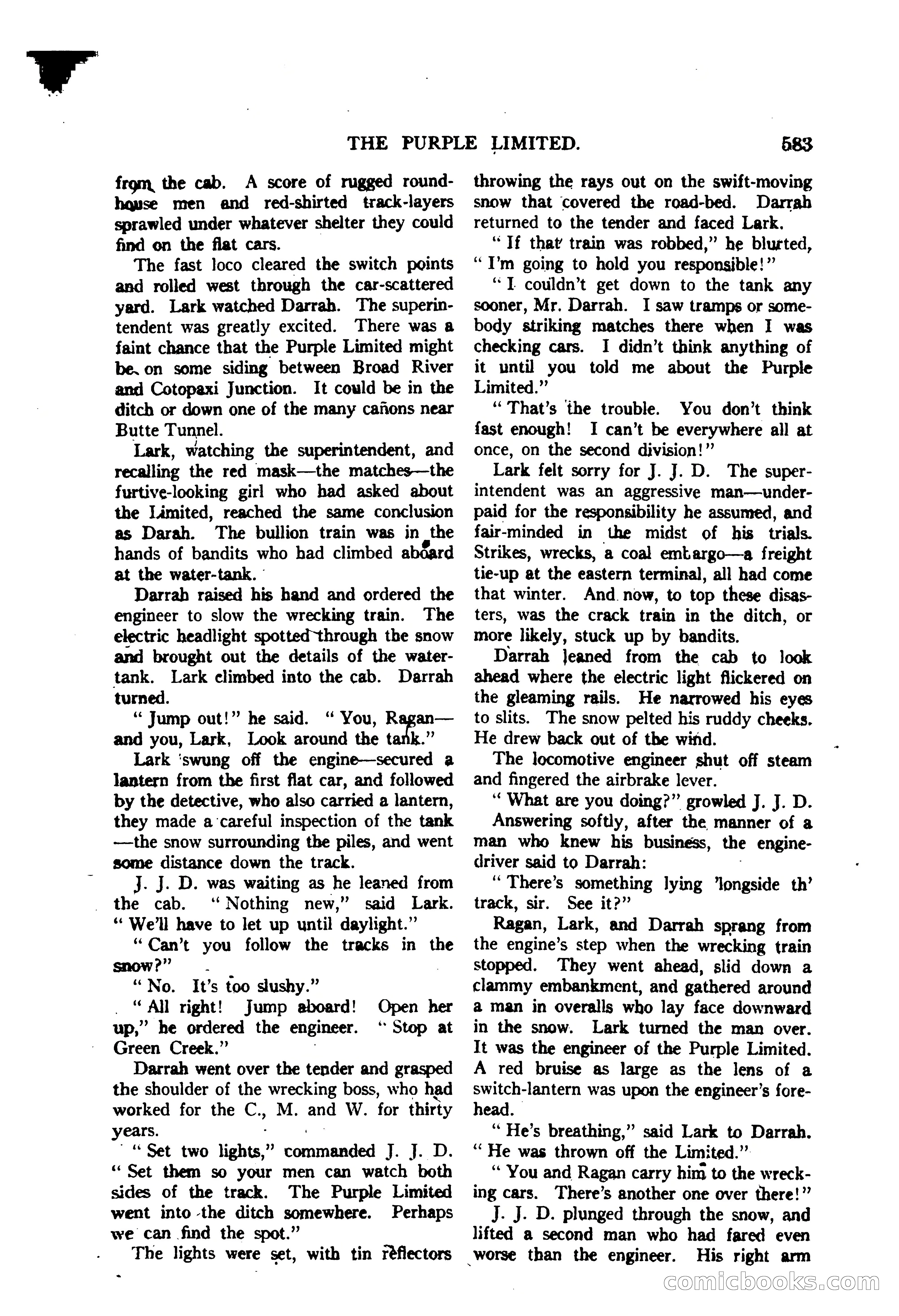 Argosy All-Story Weekly — "The Purple Limited" — page 17 of 208